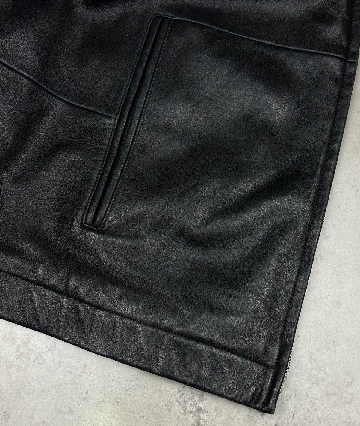 Hugo Boss Men Hugo Boss Black Lamb Leather Vintage Style Padded Jacket Size US M / EU 48-50 / 2 - 7 Thumbnail