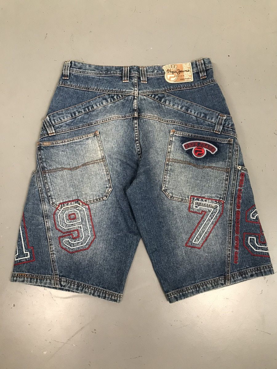Vintage Pepe jeans embroidered denim short