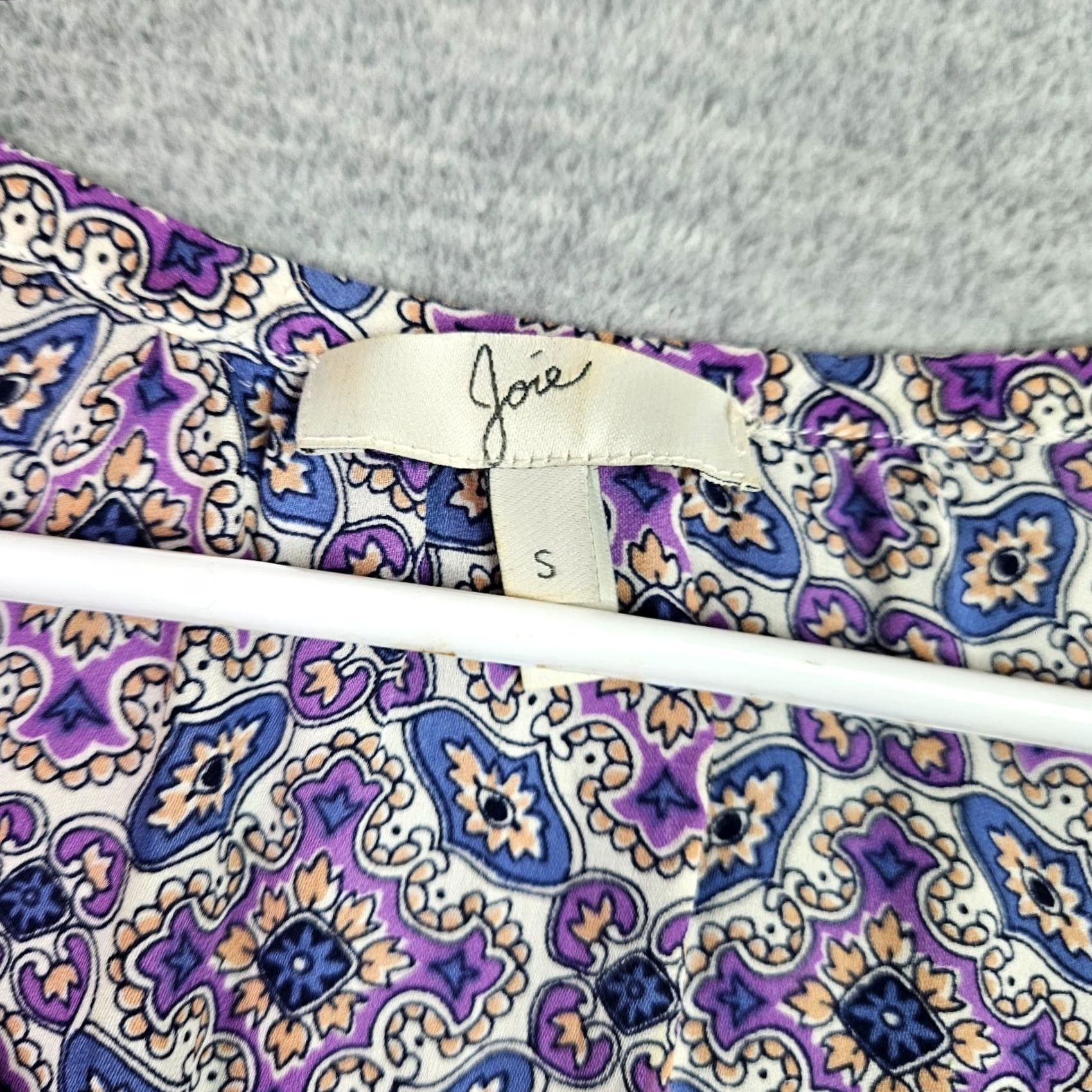 Joie Joie Womens Tank Top Purple Print Sleeveless V-Neck Size S Size S / US 4 / IT 40 - 4 Thumbnail
