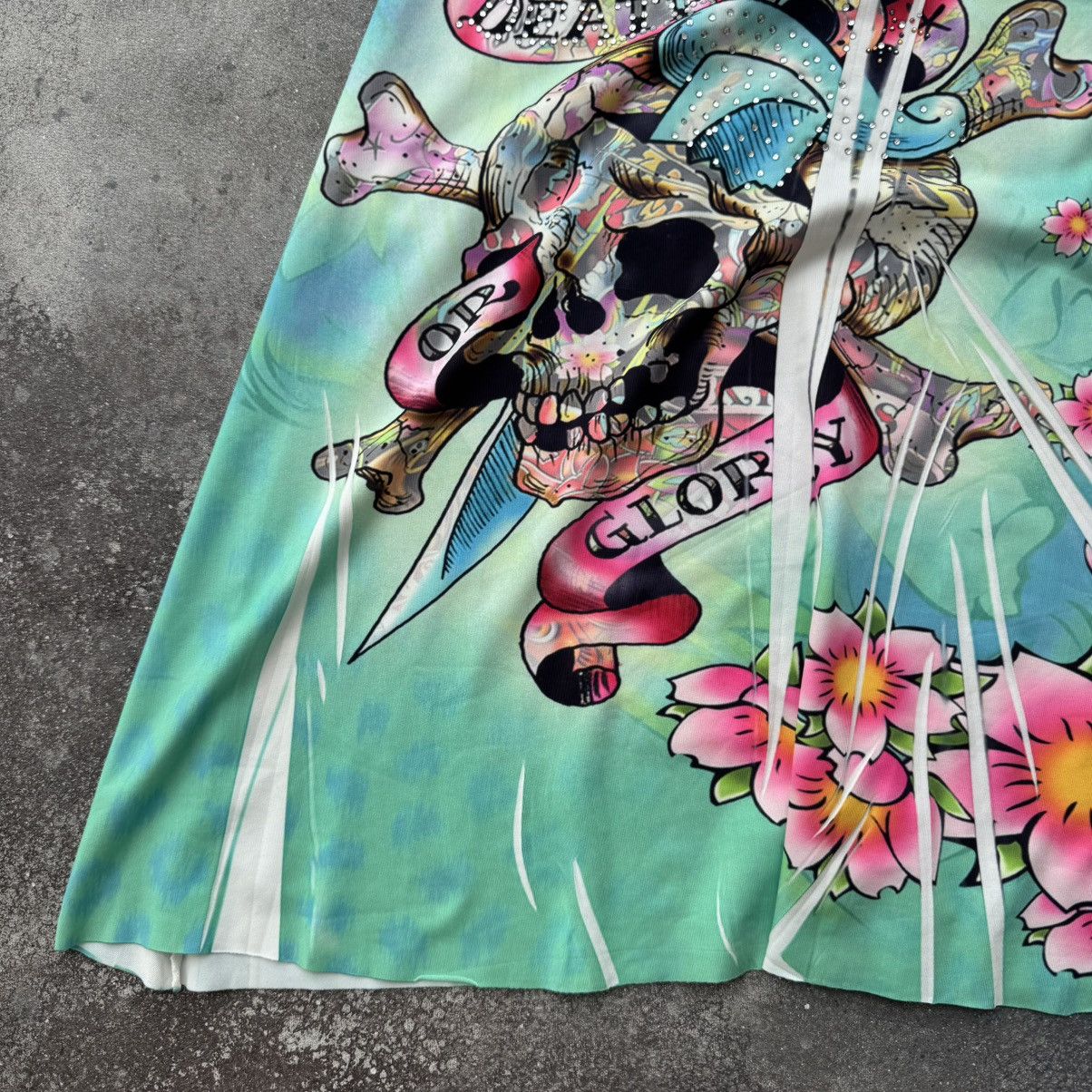 Ed Hardy Ed Hardy Vintage Y2K “Death or Glory” Dress Size S / US 4 / IT 40 - 6 Thumbnail