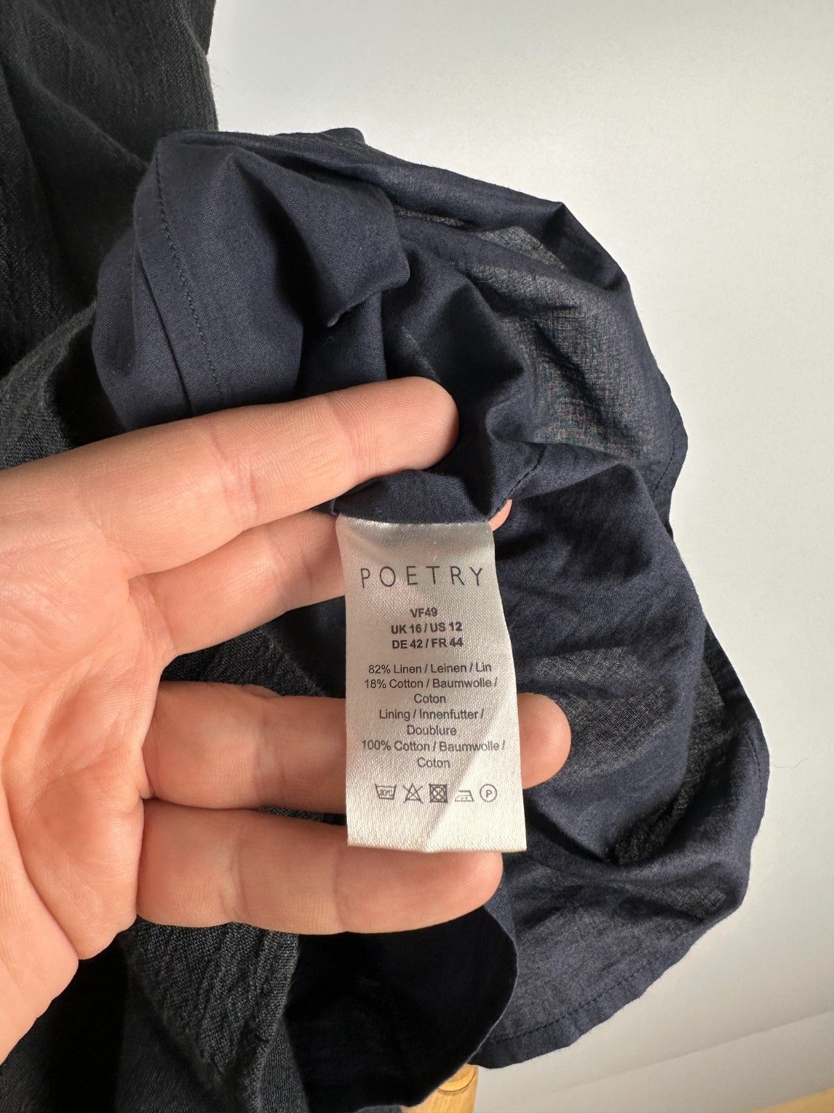 Other Poetry Light Grey Linen Shift Dress Pockets Size US12 Size XL / US 12-14 / IT 48-50 - 9 Thumbnail
