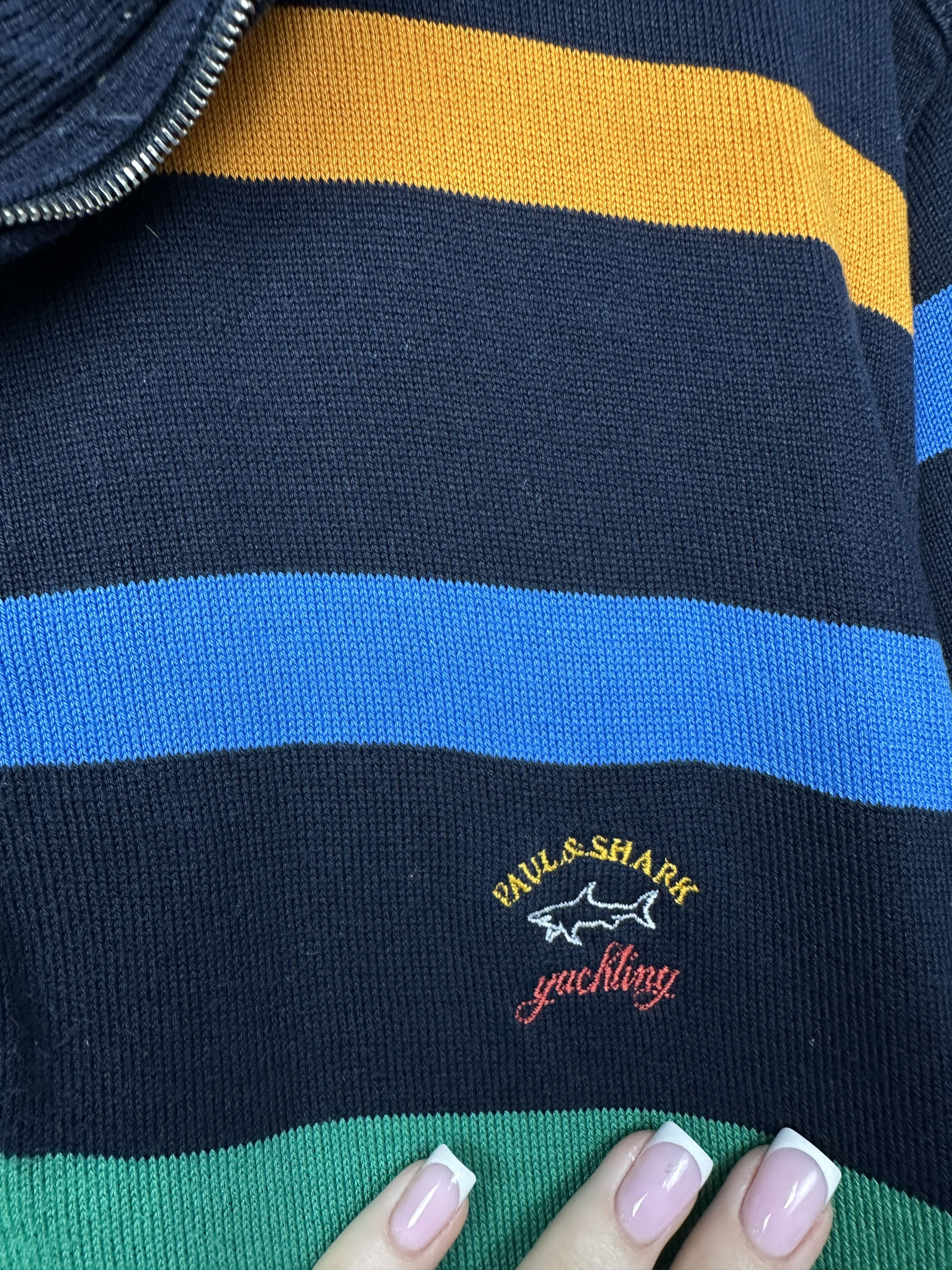 Paul & Shark Paul & Shark Vintage Mens Striped 1\4 Zip Sweater Size US M / EU 48-50 / 2 - 3 Thumbnail