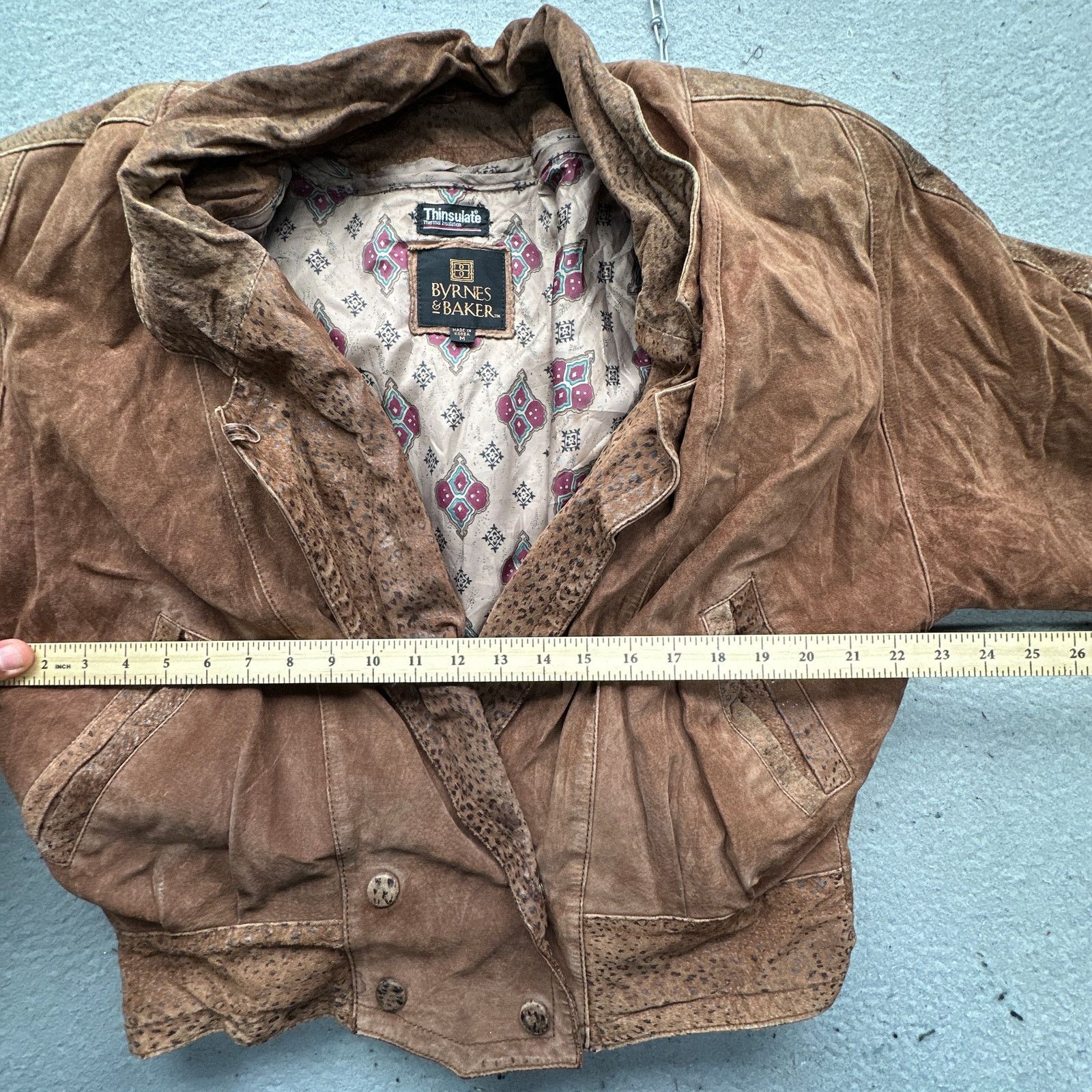 Other Vintage Byrnes Baker Thinsulate Lined Suede Leather Jacket M Size M / US 6-8 / IT 42-44 - 4 Thumbnail