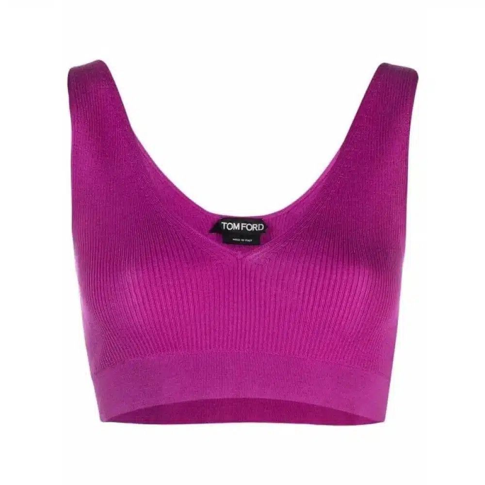 Tom Ford o1loc1c0625 BRK002 Cashmere Blend Top Bra in Fuchsia Size M / US 6-8 / IT 42-44 - 1 Thumbnail