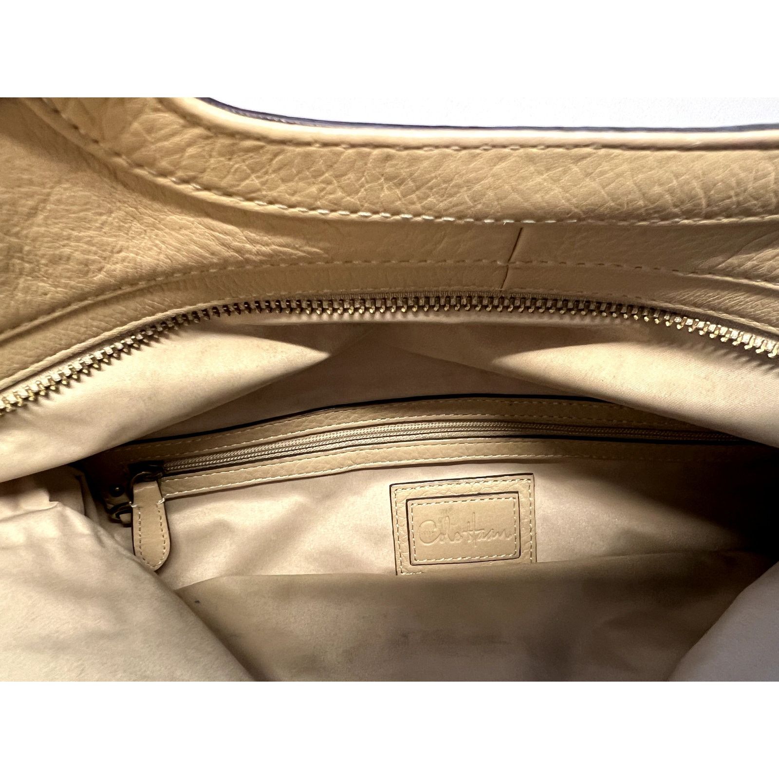 Cole Haan RARE 2006-07 Cole Haan VILLAGE WEAVE Flap Tote Taupe Bag Size ONE SIZE - 7 Thumbnail