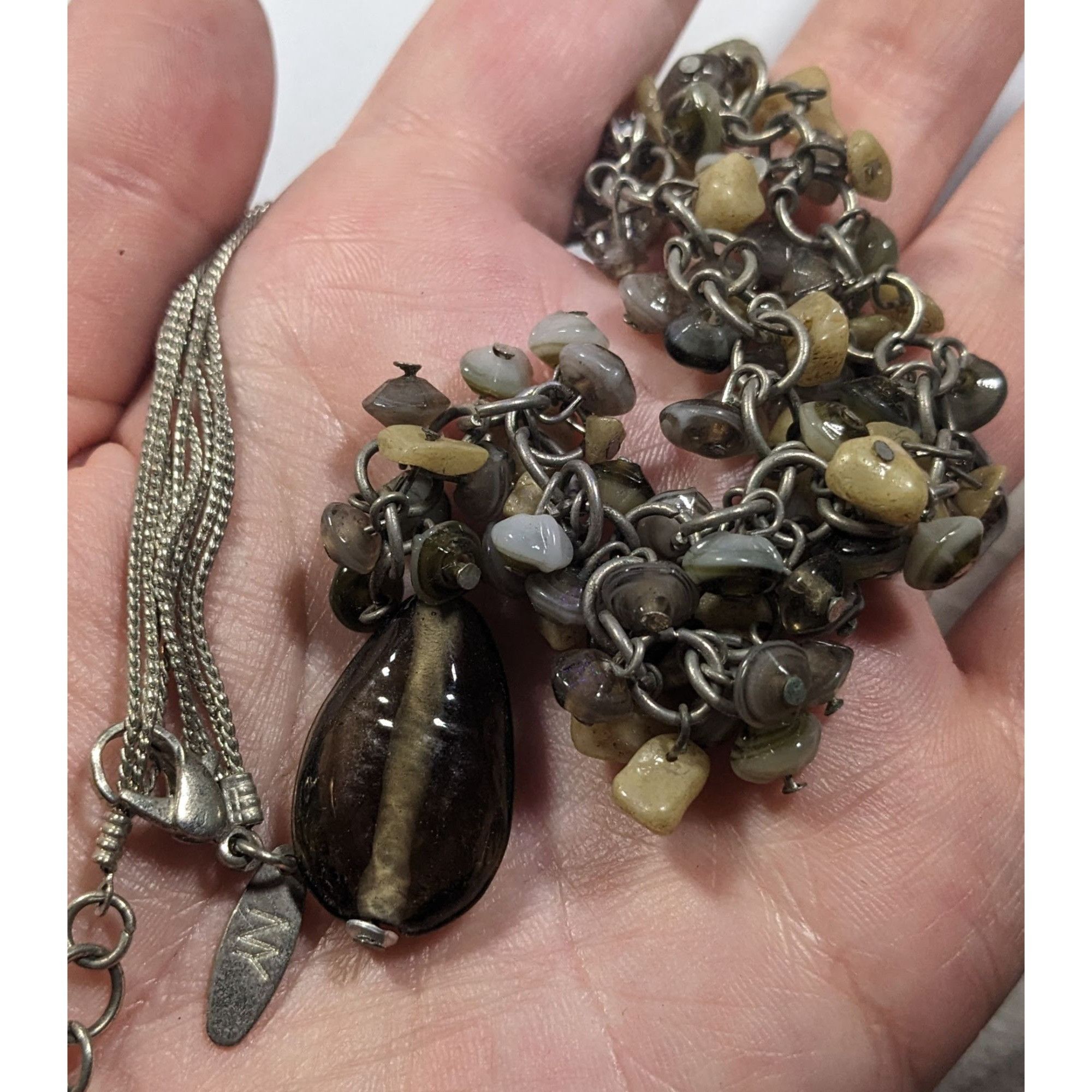 Other NY & Co Glass And Gem Chip Beaded Y Necklace Size ONE SIZE - 3 Thumbnail