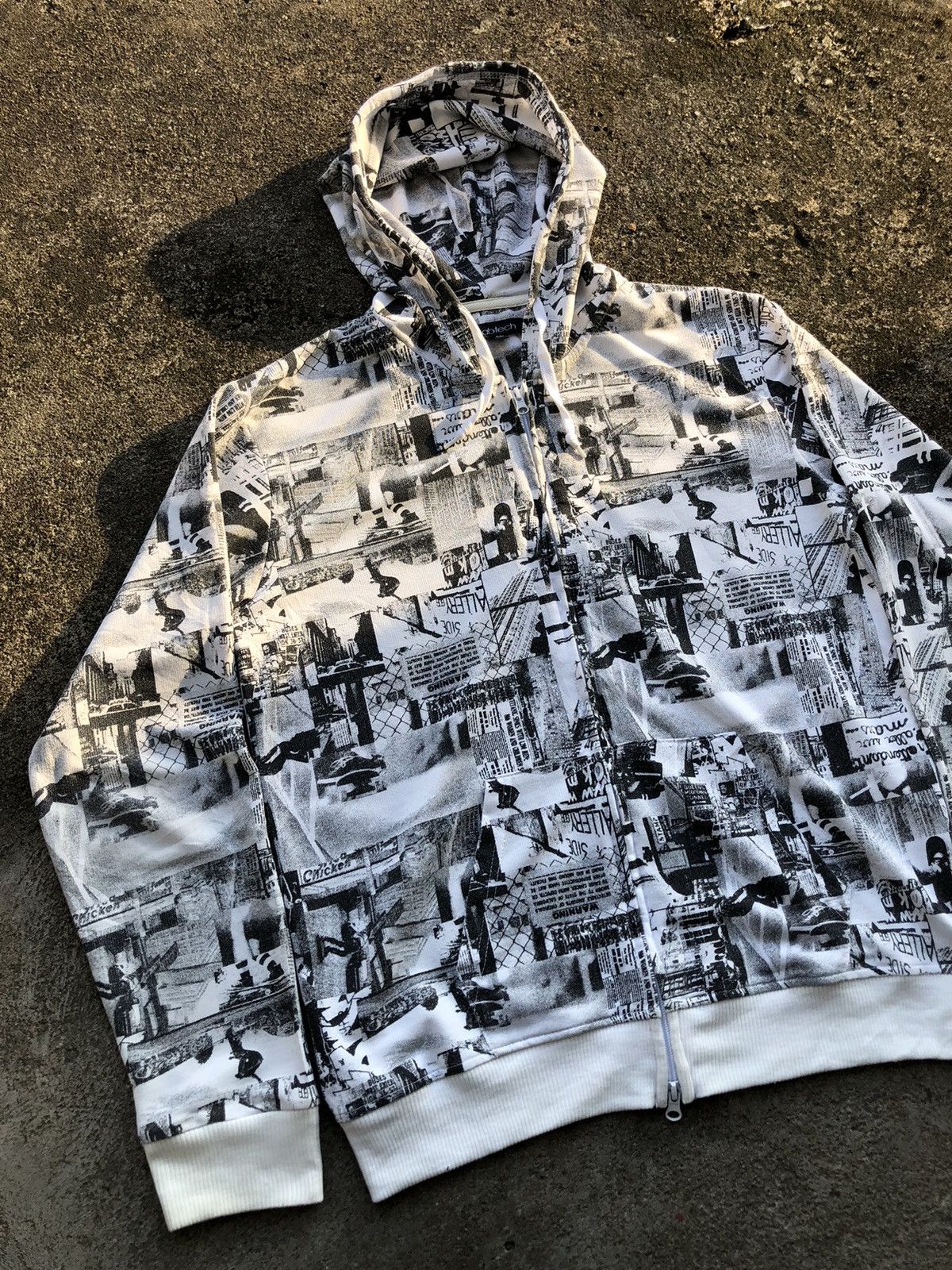 Japanese Brand Ab-Tech Dope Skater Hoodie All Over Print Skate Photography Size US XL / EU 56 / 4 - 15 Thumbnail