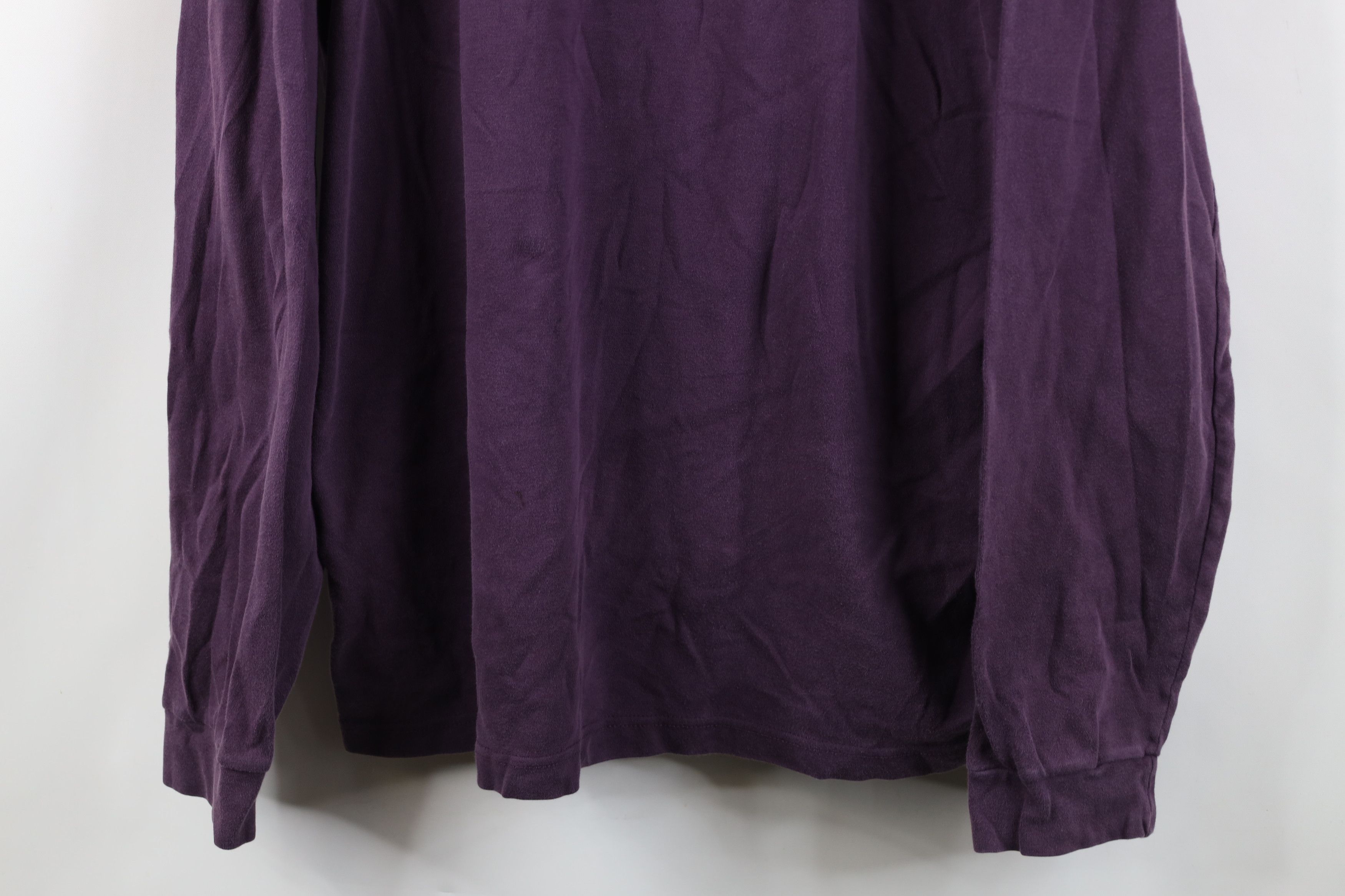 Vintage Vintage 90s Streetwear Mock Neck Long Sleeve T-Shirt Purple Size US XXL / EU 58 / 5 - 3 Thumbnail