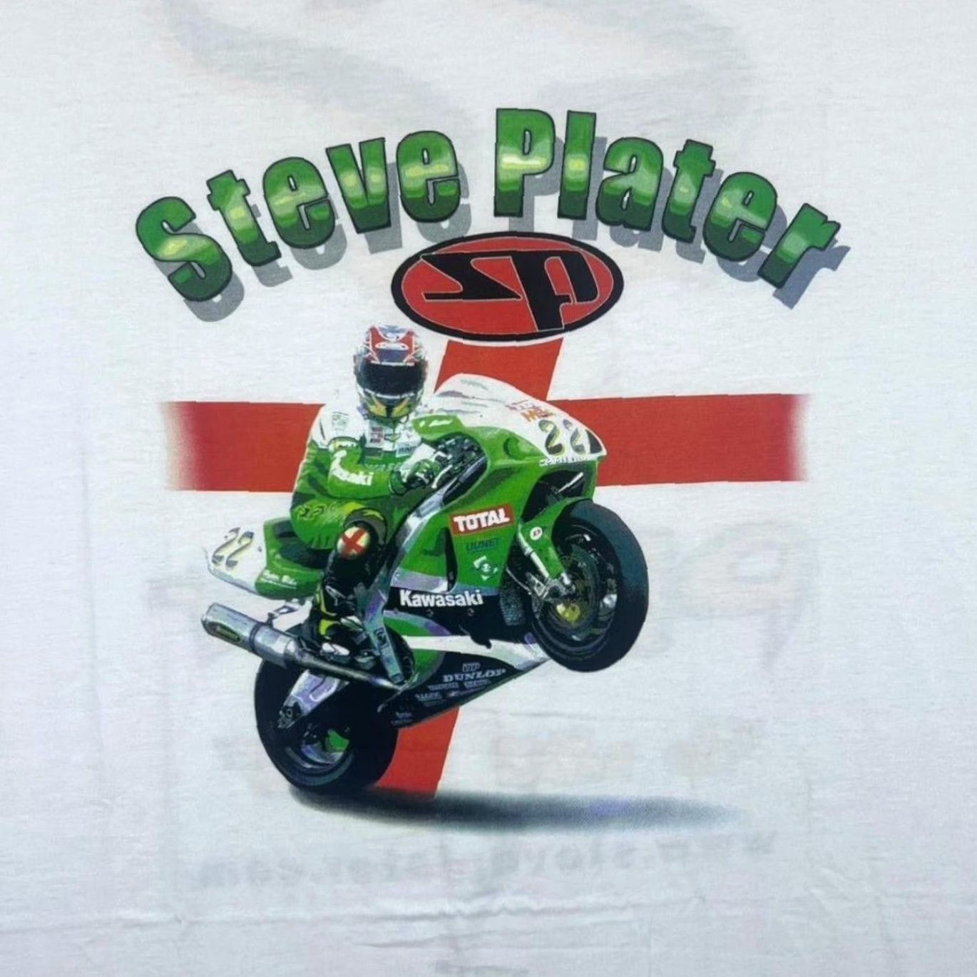 Vintage VINTAGE Dread Racing Steve Plater Motorsports Moto GP Superbike T-Shirt XL Shirt Mens White Graphic Print Front Back Lenovo? Size US XL / EU 56 / 4 - 4 Thumbnail
