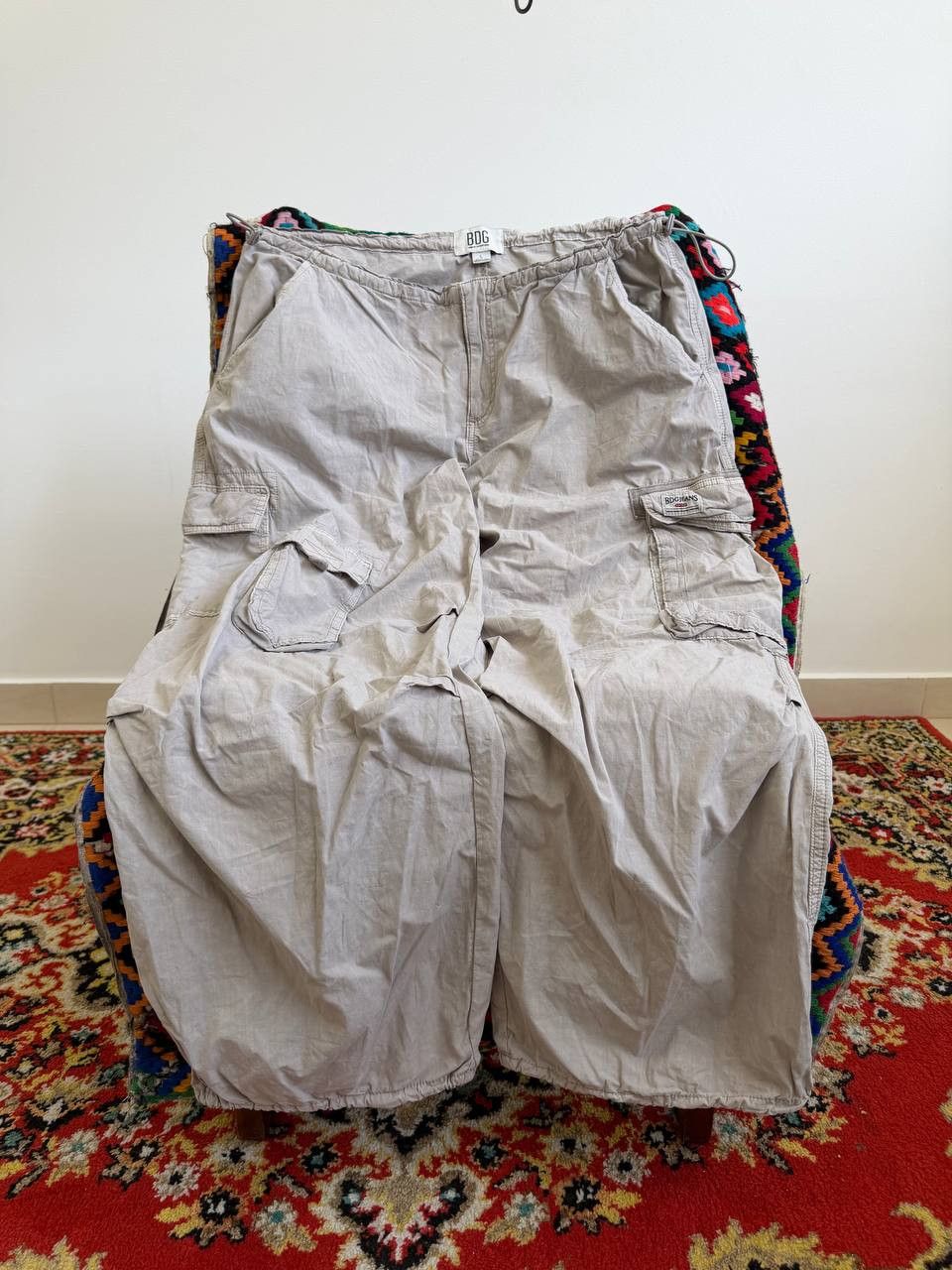 Japanese Brand Vintage 00s Baggy Cargo Multi-Zip Archive Japan Style Pants Size US 34 / EU 50 - 2 Thumbnail
