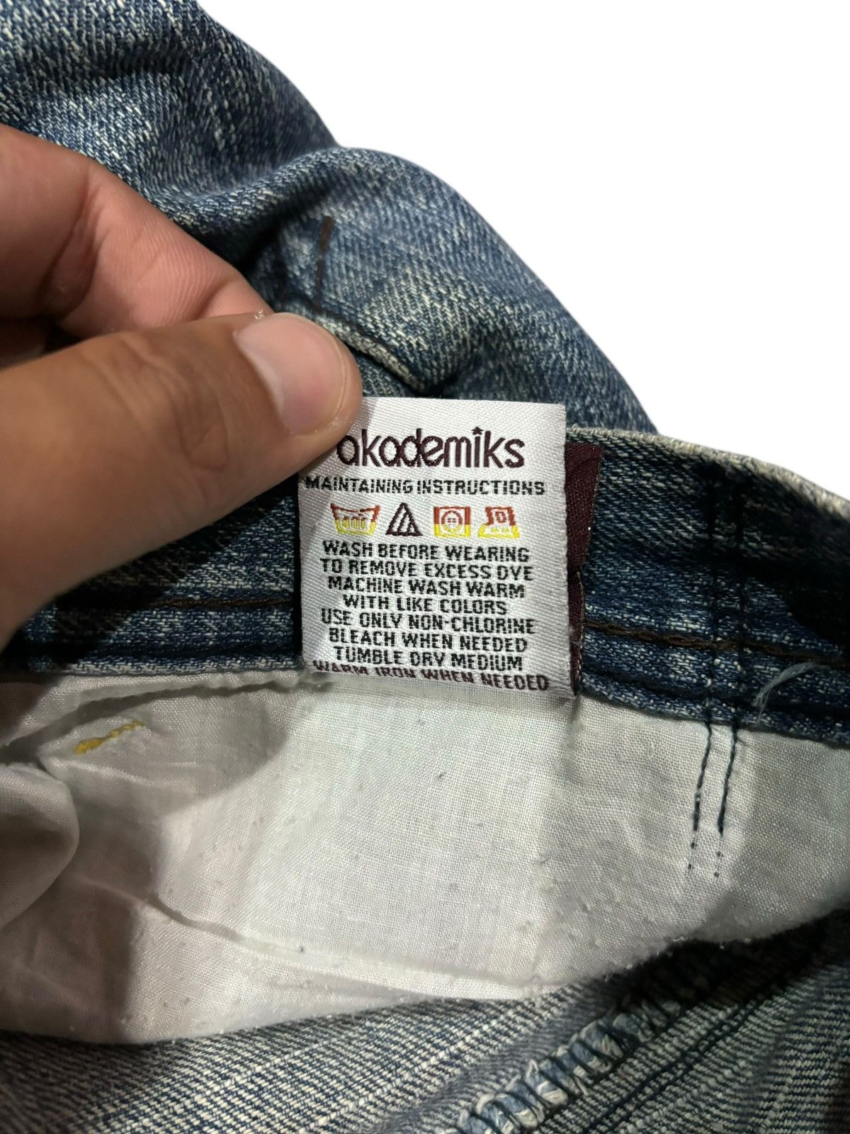 Akademiks × If Six Was Nine 90s Vtg Akademiks Baggy Wide Leg Patchwork Distressed Jeans Size US 32 / EU 48 - 11 Thumbnail