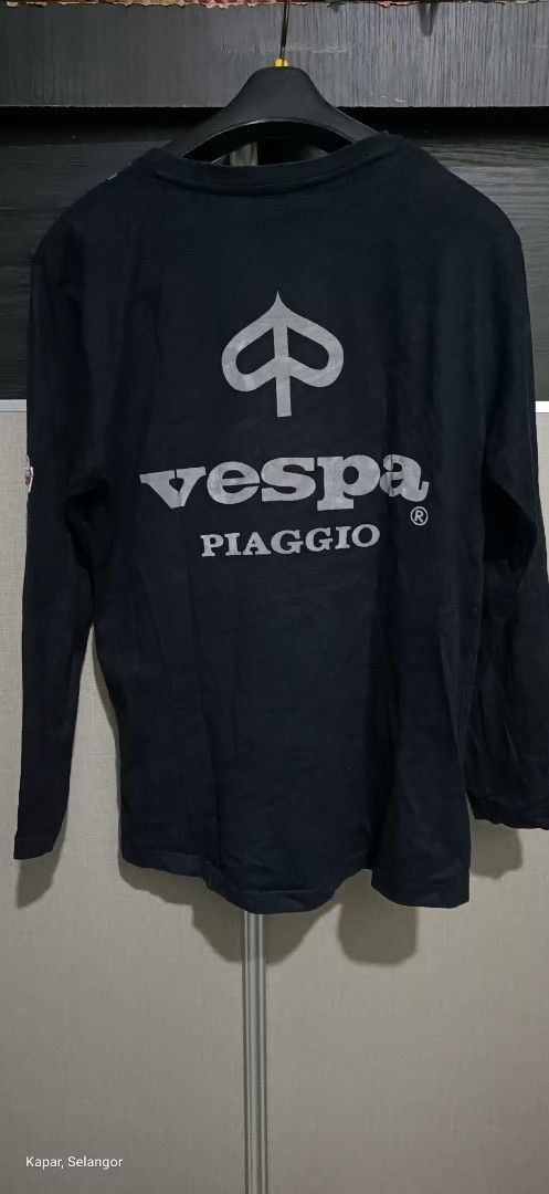 Japanese Brand Vespa Piaggio Long Sleeve Racing Stripe Logo Shirt Size US M / EU 48-50 / 2 - 5 Thumbnail