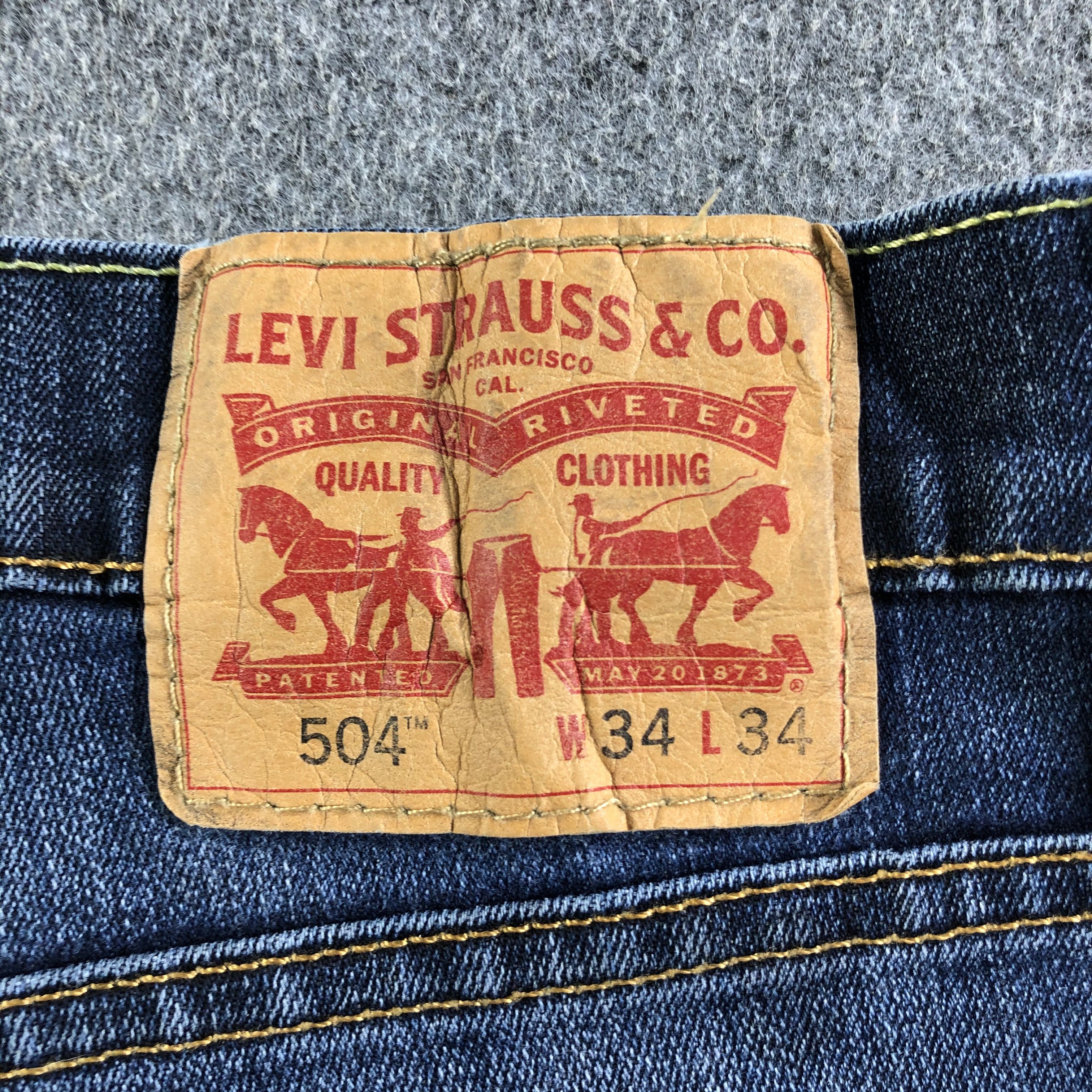 Levi's Vintage Blue Wash Levis 504 Jeans-J3692 Size US 35 - 5 Thumbnail