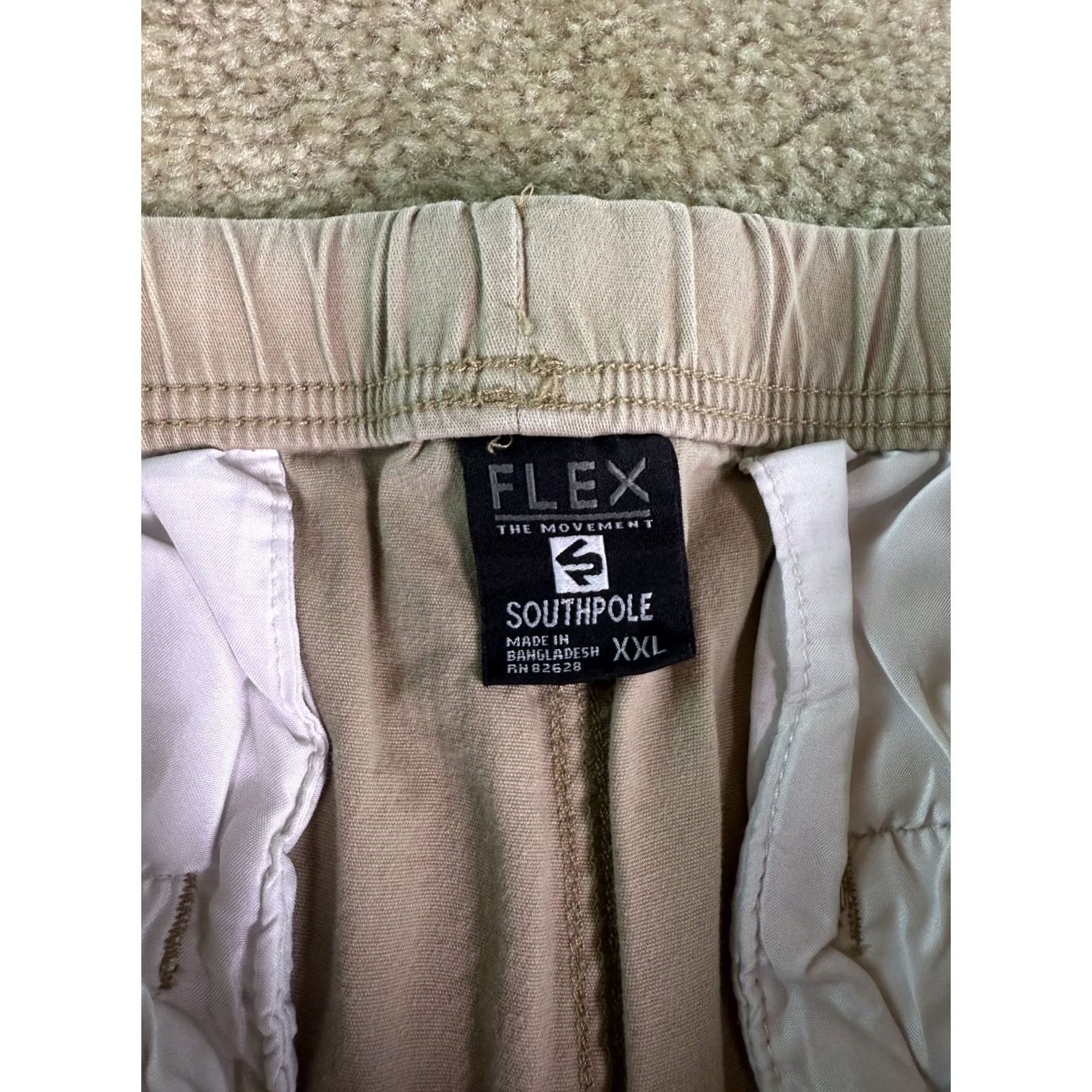 Southpole Southpole Jogger Pants Mens 2XL Tan Khaki Flex The Movement Drawstring D883 Size US 39 - 6 Thumbnail