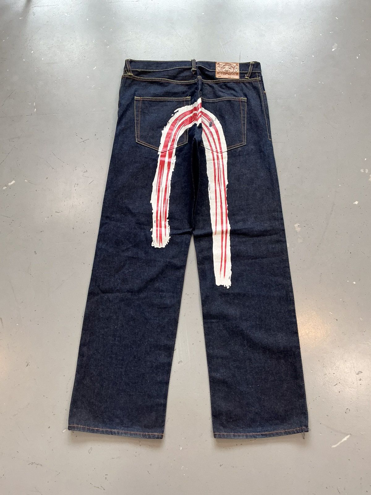 Japanese Brand × Vintage Vintage Evisu inspired diecock seagull printed denim Size US 38 / EU 54 - 1 Thumbnail