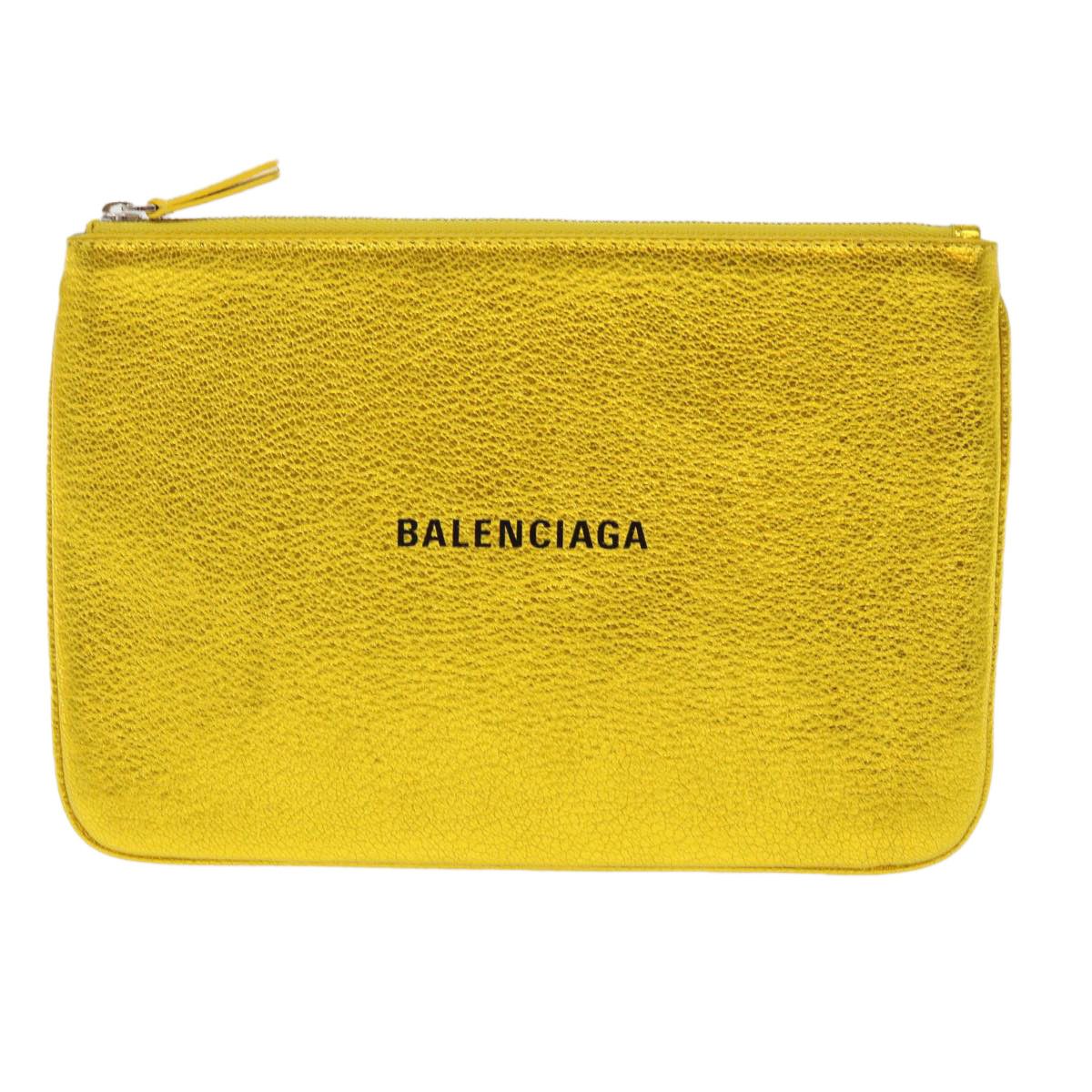image of Balenciaga Everyday Clutch in Gold, Women's