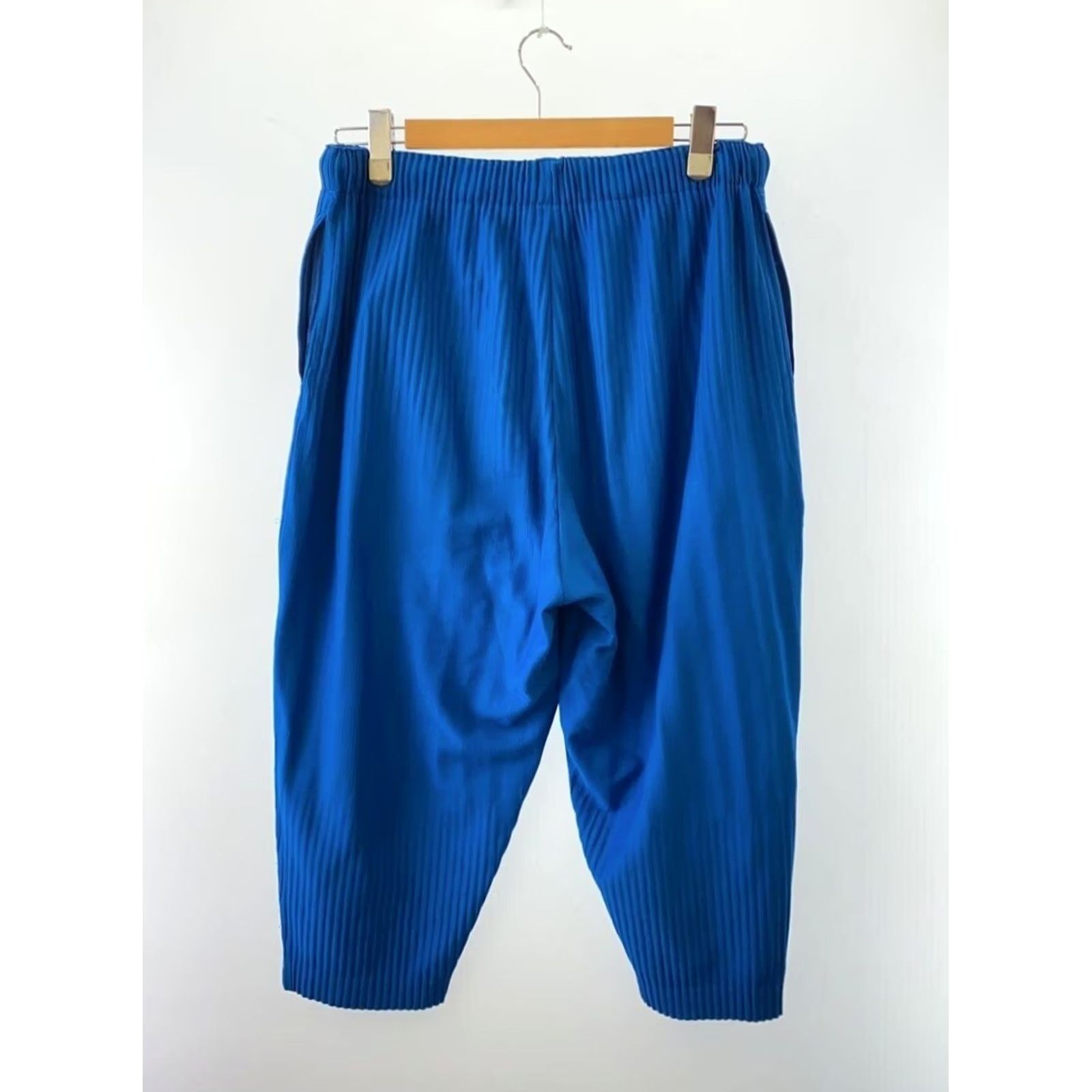 Issey Miyake HOMME PLISSE ISSEY MIYAKE Pants Size 3 Blue Elastic Waist Wide Pre-owned Size US 33 - 2 Thumbnail