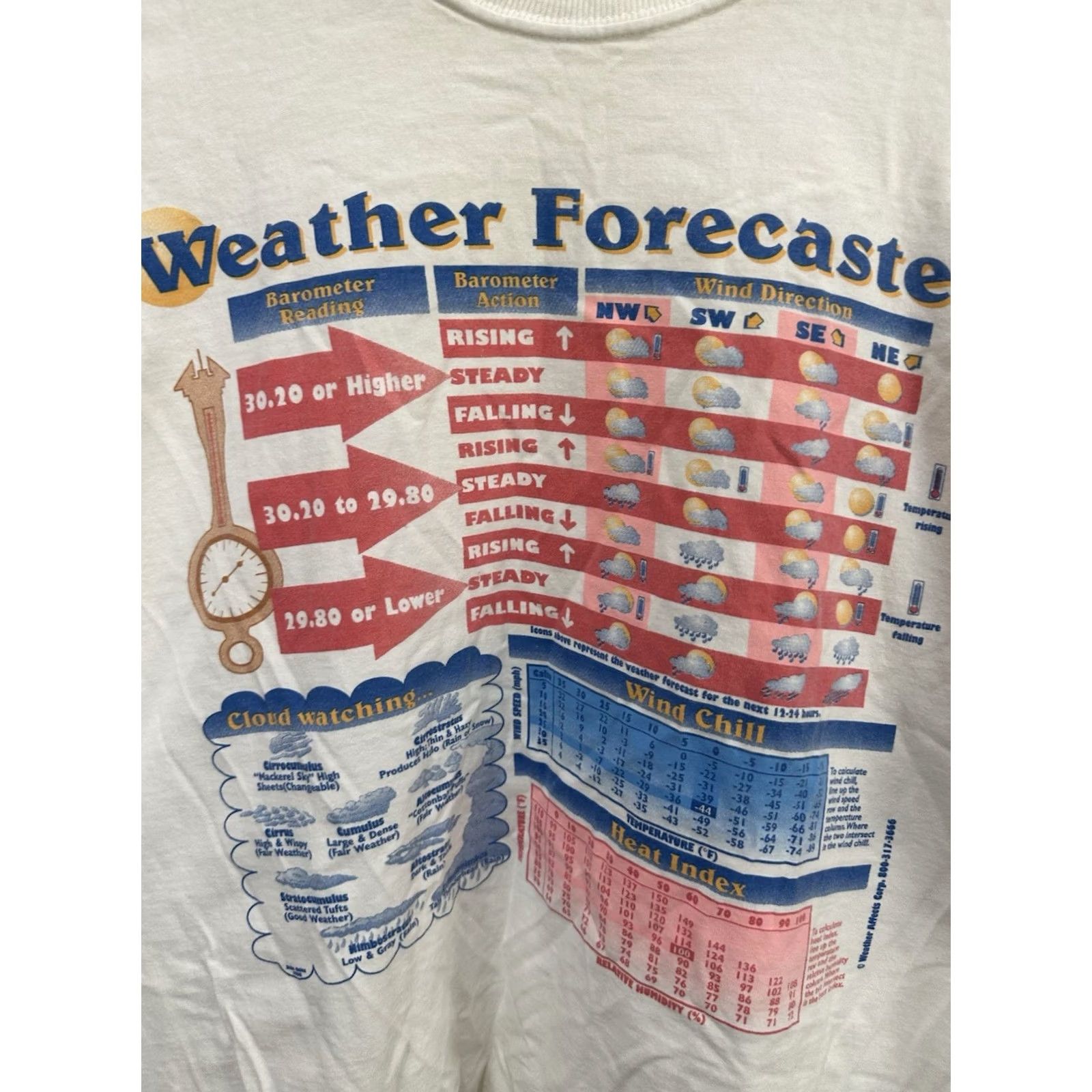 Fruit Of The Loom VTG 90s Weather Forecaster News Anchor Meteorologists Journalist T-Shirt XL White Mens Shirt Weather Forecaster News Anchor XL White VTG 90s T-Shirt Size US XL / EU 56 / 4 - 3 Thumbnail