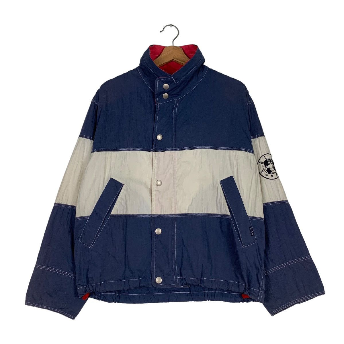 Japanese Brand ELLE Homme Colorblock Hooded Jacket #0432-C20 Size US M / EU 48-50 / 2 - 1 Thumbnail