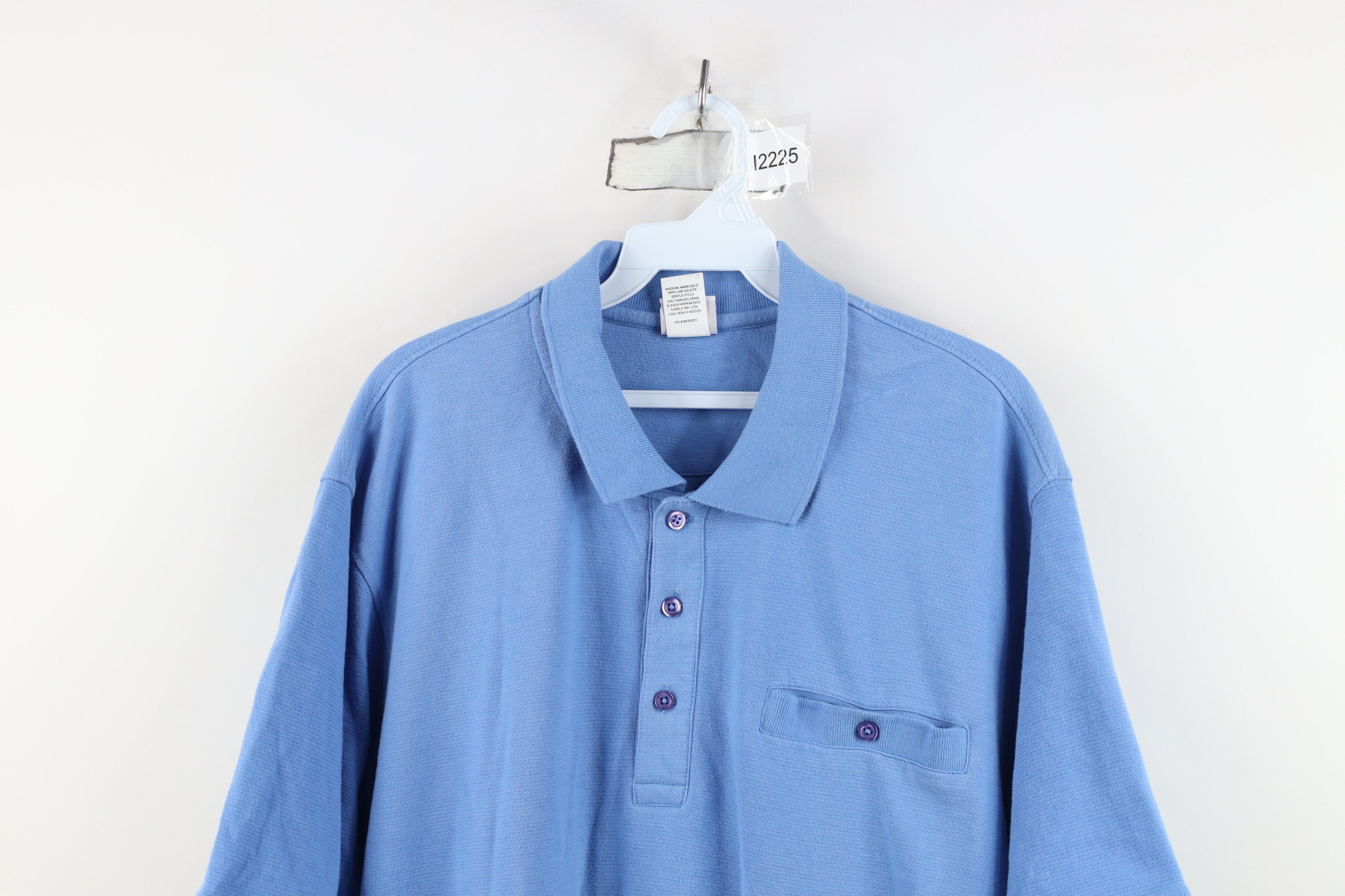 Vintage Vintage 90s Y2K Streetwear Collared Polo Carolina Blue Size US XL / EU 56 / 4 - 2 Thumbnail