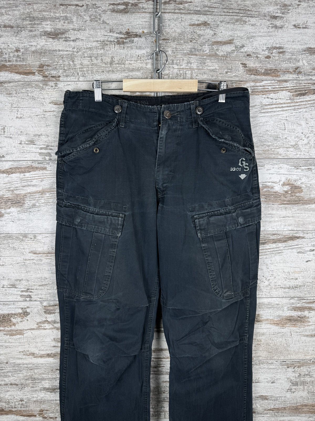 G-Star × Vintage Mens Vintage Distressed G Star Raw cargo pants jeans denim Size US 36 / EU 52 - 3 Thumbnail