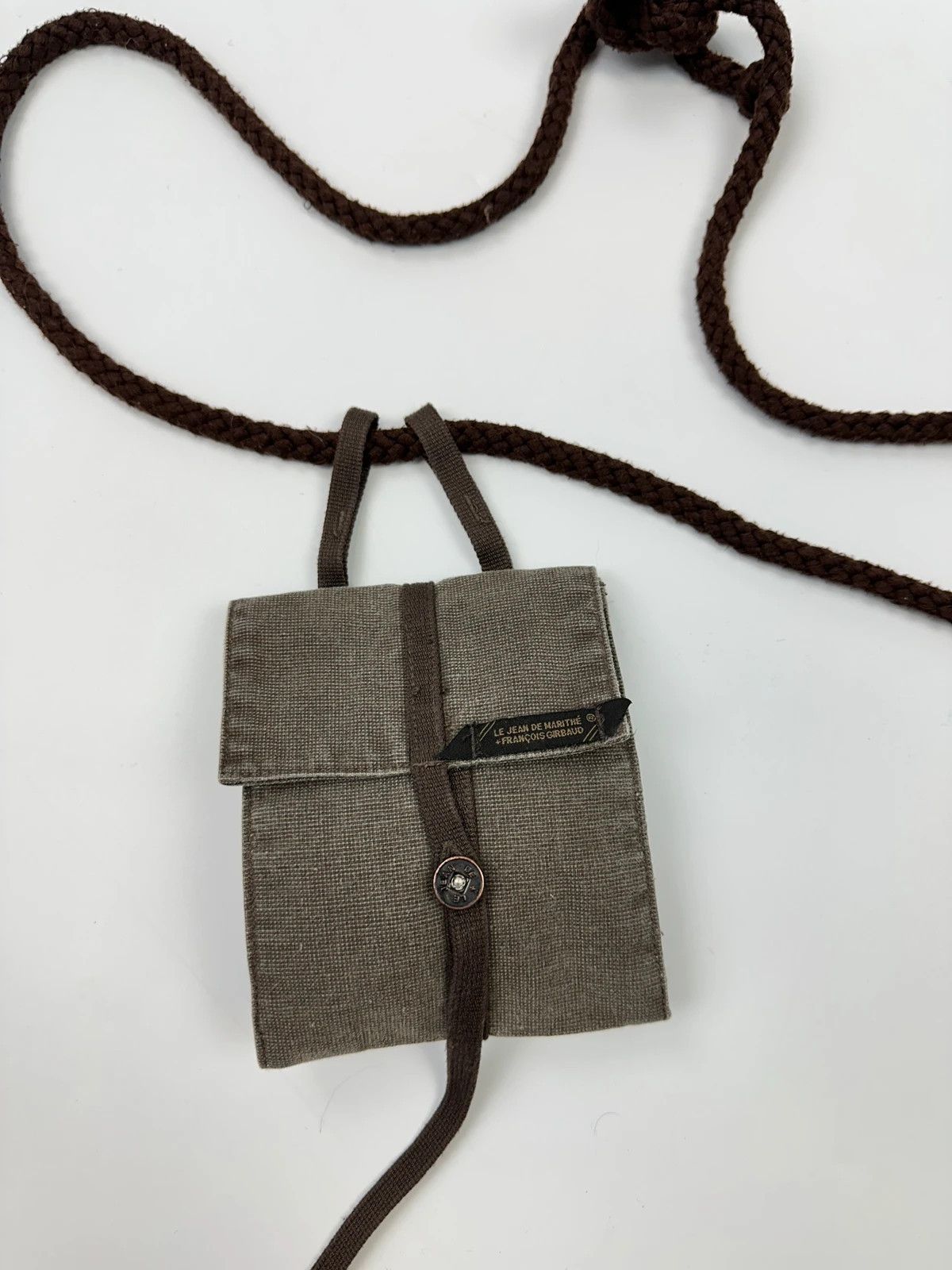 Marithe + Francois Girbaud Marithé + François Girbaud 90’s Brown Canvas Pouch Bag Size ONE SIZE - 8 Thumbnail