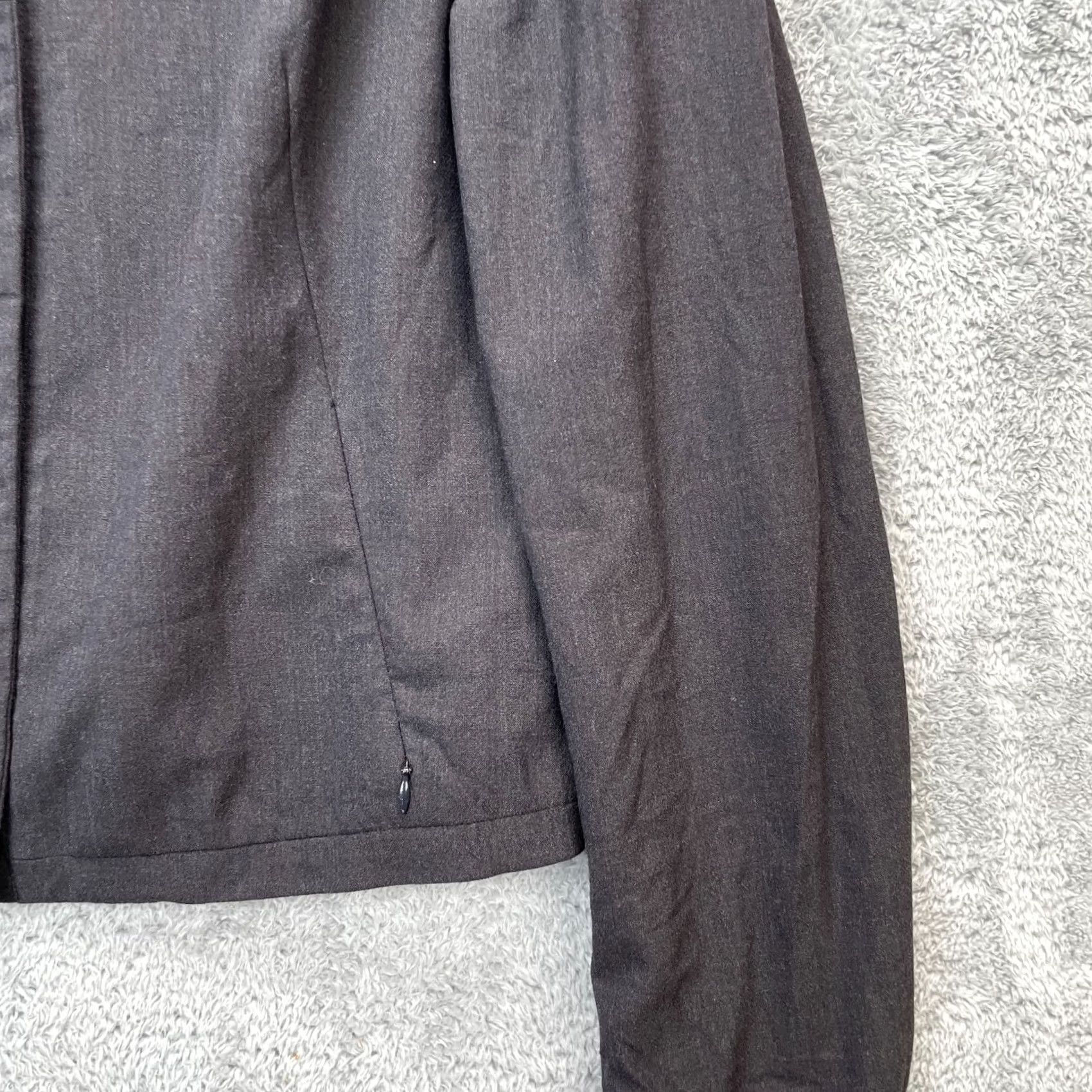 Banana Republic Banana Republic Blazer Jacket Womens Large Gray Wool Blend Lined Notch Tuxedo Style 40 in Chest Regular Fit Size L / US 10 / IT 46 - 4 Thumbnail