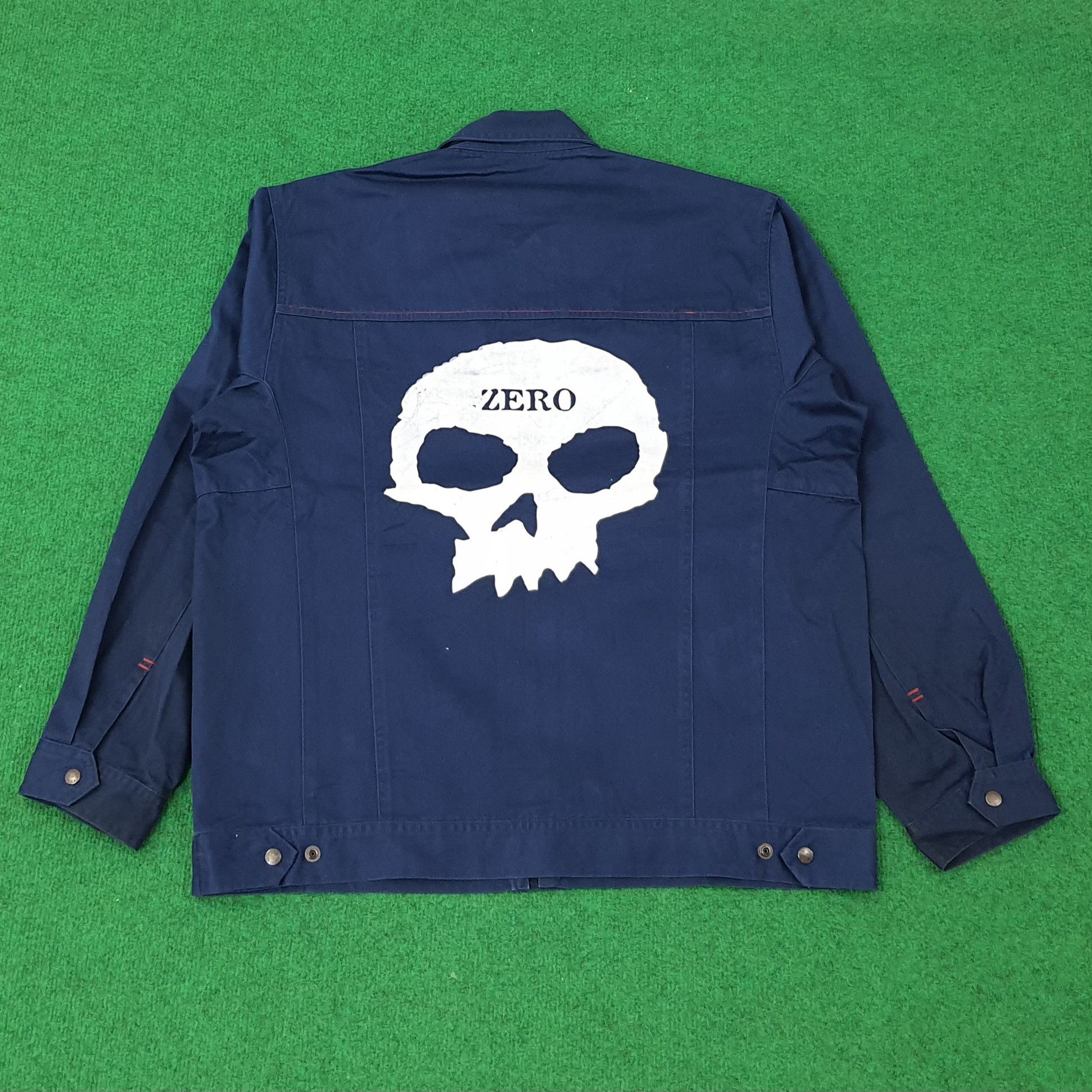 Japanese Brand Vintage Kansai Custom Skull Logo Workwear Jacket C246N8 Size US L / EU 52-54 / 3 - 1 Thumbnail