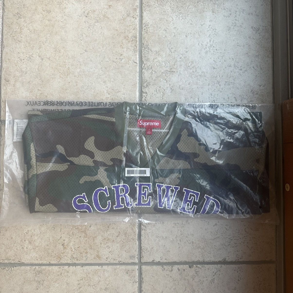 Supreme DJ Screw Football Jersey Woodland Camo Size Small