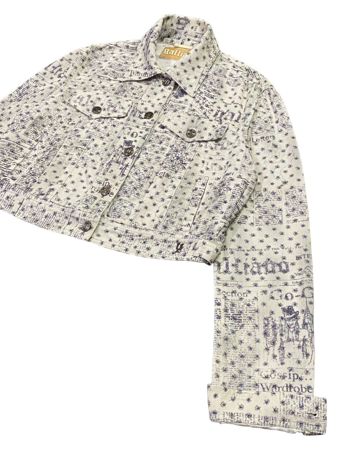 John Galliano Galliano Gazette Newspaper Corduroy Jacket Size M / US 6-8 / IT 42-44 - 20 Thumbnail