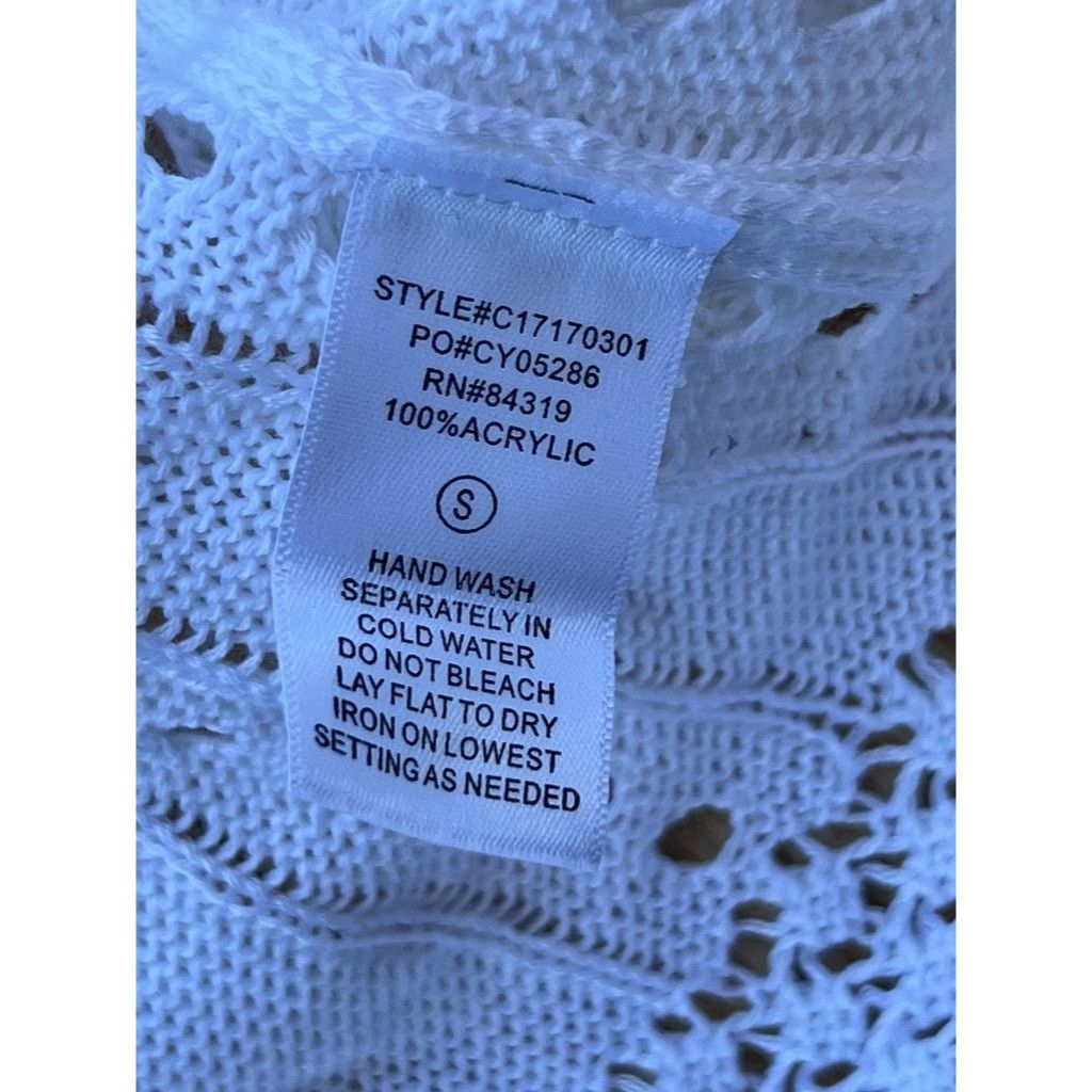 Other CYRUS - Women's 3/4 Sleeve Lace Cardigan - White - Small Size S / US 4 / IT 40 - 10 Thumbnail