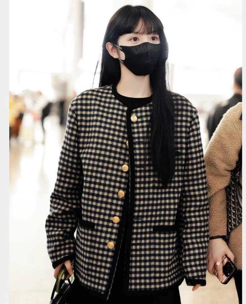 Gucci Gucci Colour-blocked logo embroidered plaid wool round nec Size US L / EU 52-54 / 3 - 9 Thumbnail