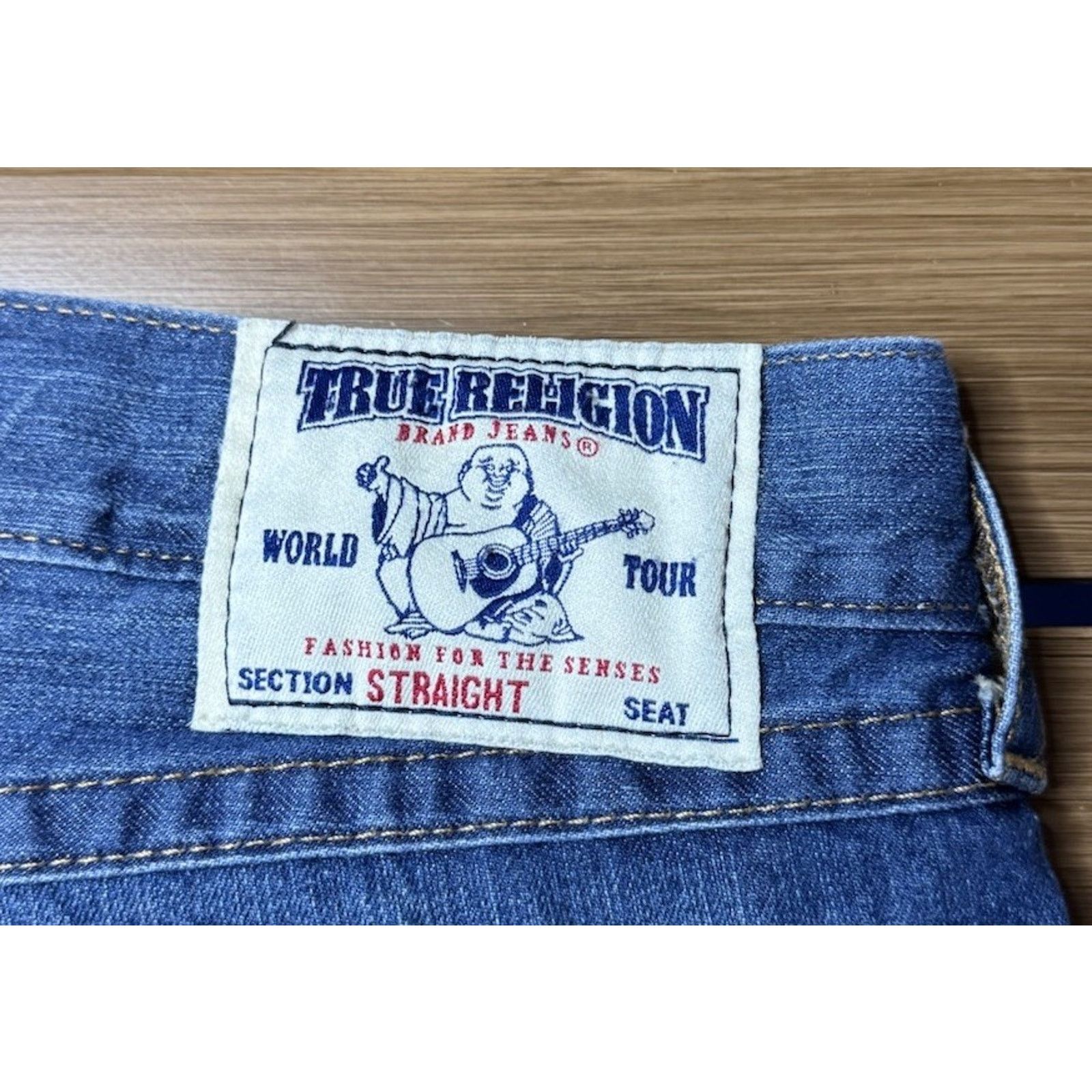 True Religion True Religion Mens Jeans 40x33 Stitch Denim USA Straight Fit Size US 40 / EU 56 - 14 Thumbnail