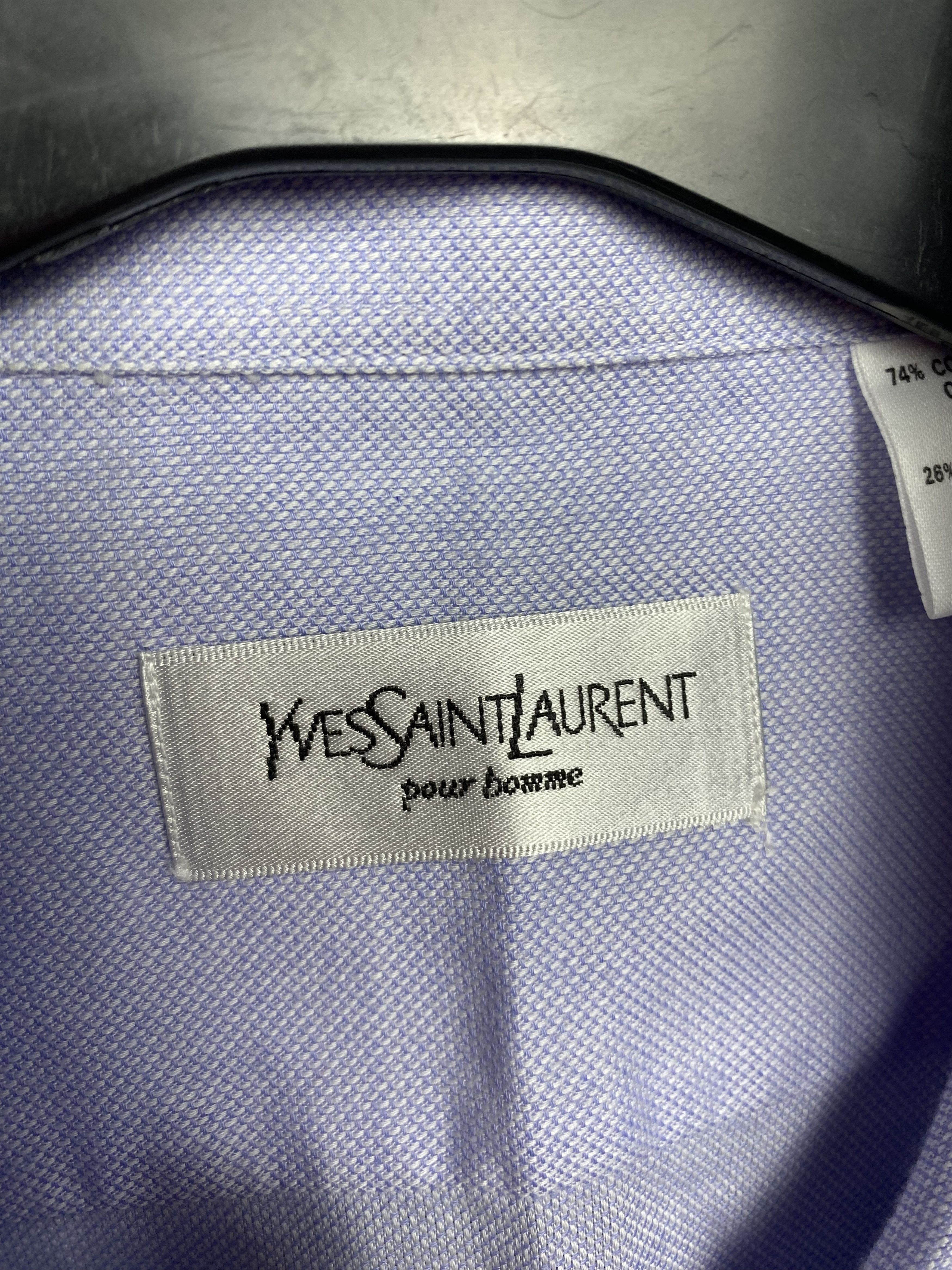 Yves Saint Laurent Ysl Pour Homme YSL Mens Long Sleeve Shirt Size US XL / EU 56 / 4 - 4 Thumbnail