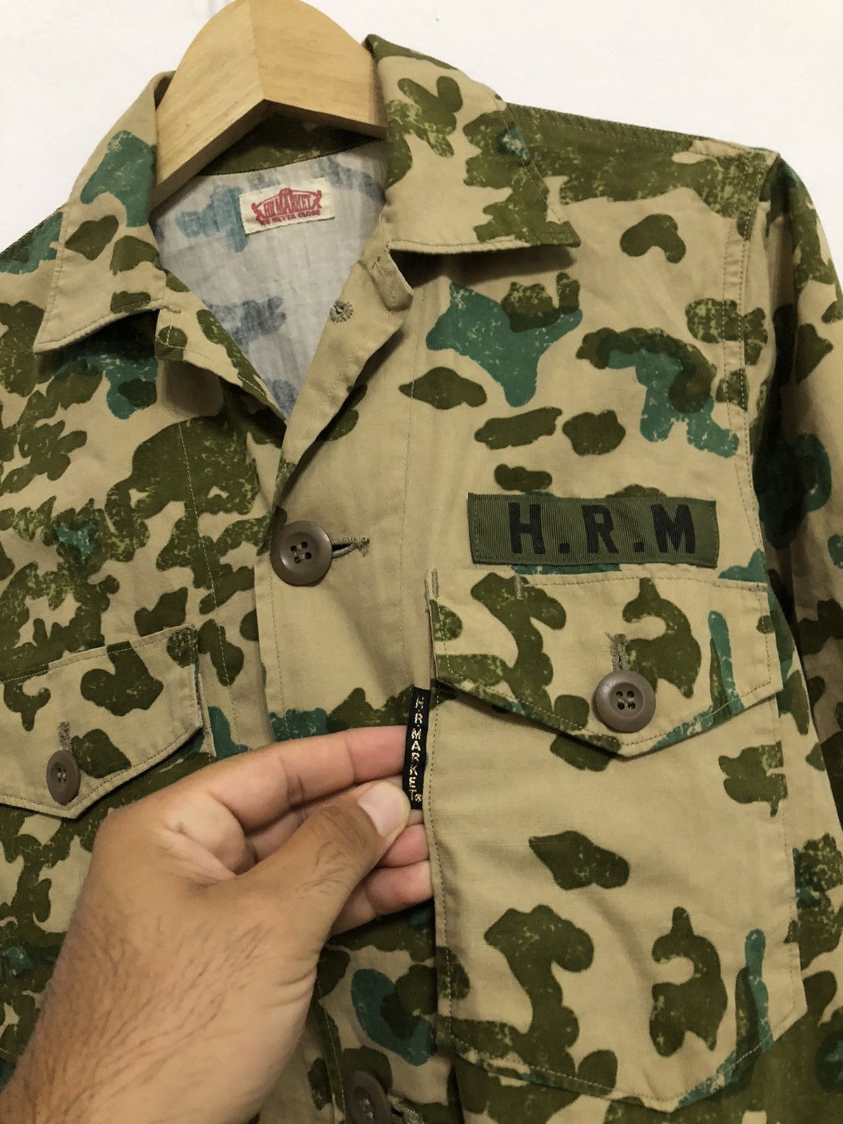 HOLLYWOOD RANCH MARKET × Japanese Brand Vintage HR Market Overshirt Frog Camo Size US S / EU 44-46 / 1 - 4 Thumbnail