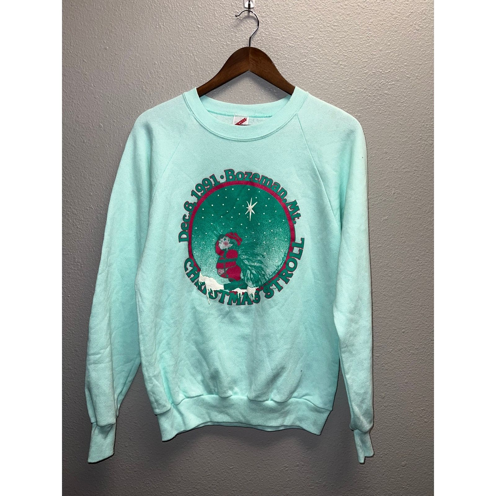 Vintage Vintage Christmas Stroll Sweatshirt Crewneck Bozeman 90s M Size US M / EU 48-50 / 2 - 1 Thumbnail