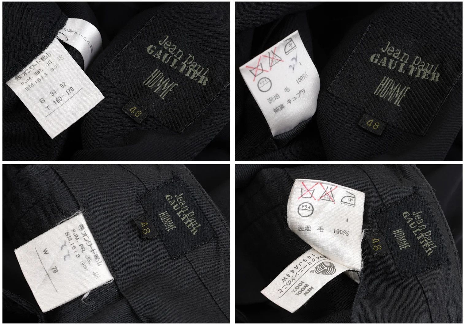 Jean Paul Gaultier Wool Big Lapel Suit Set in Black Size 48 Size US M / EU 48-50 / 2 - 20 Thumbnail