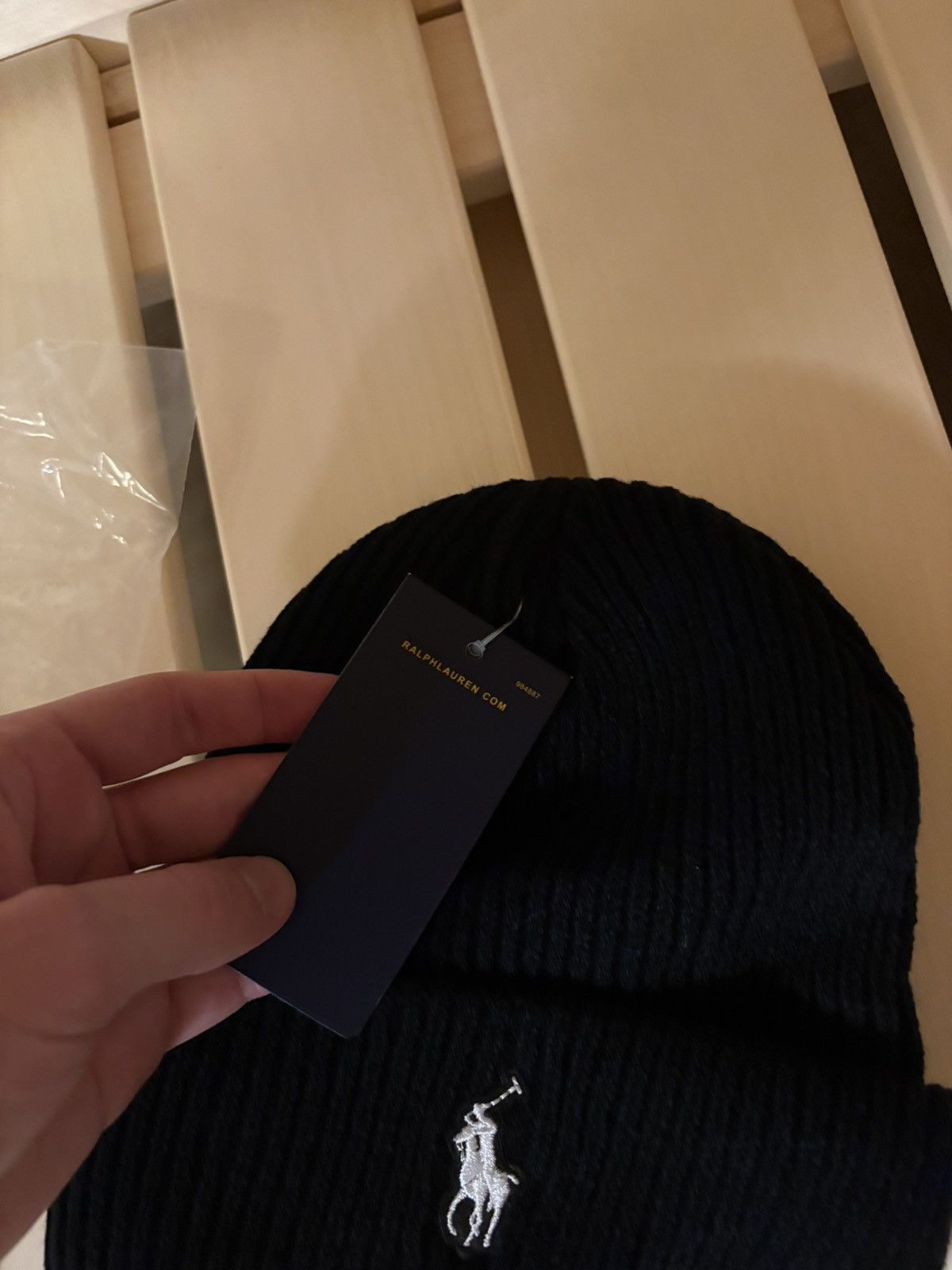 Polo Ralph Lauren Polo Ralph Lauren Beanie Black Size ONE SIZE - 4 Thumbnail