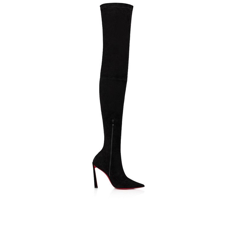 Christian Louboutin os11x0526 Condora Botta Alta 100mm Boots in Black Size US 8 / IT 38 - 1 Thumbnail