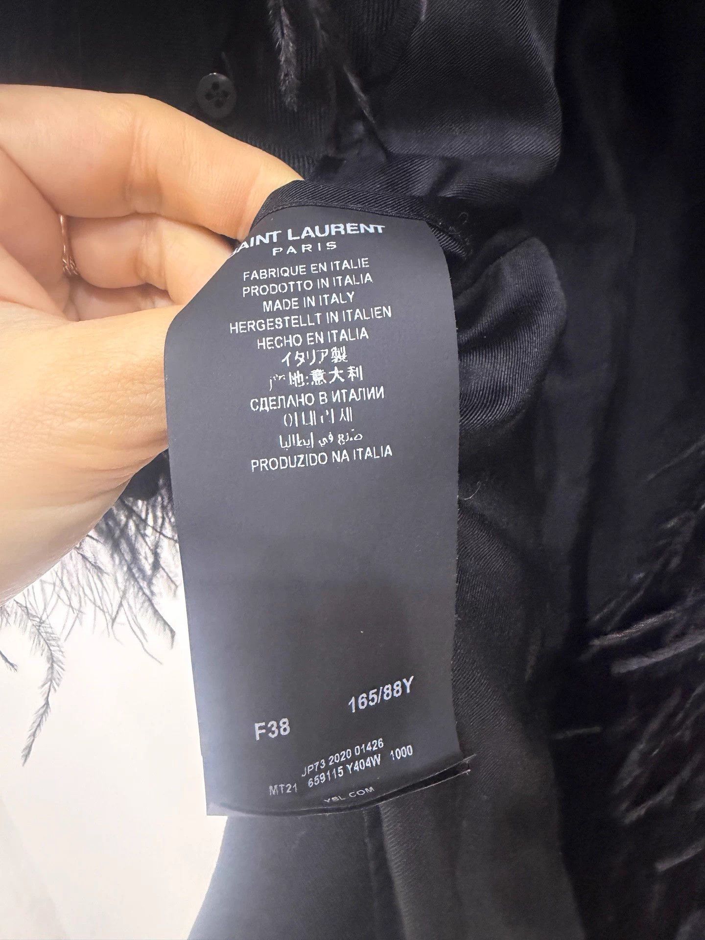 Saint Laurent Paris SLP Ostrich Feather Trench Coat New FR38 Size S / US 4 / IT 40 - 6 Thumbnail