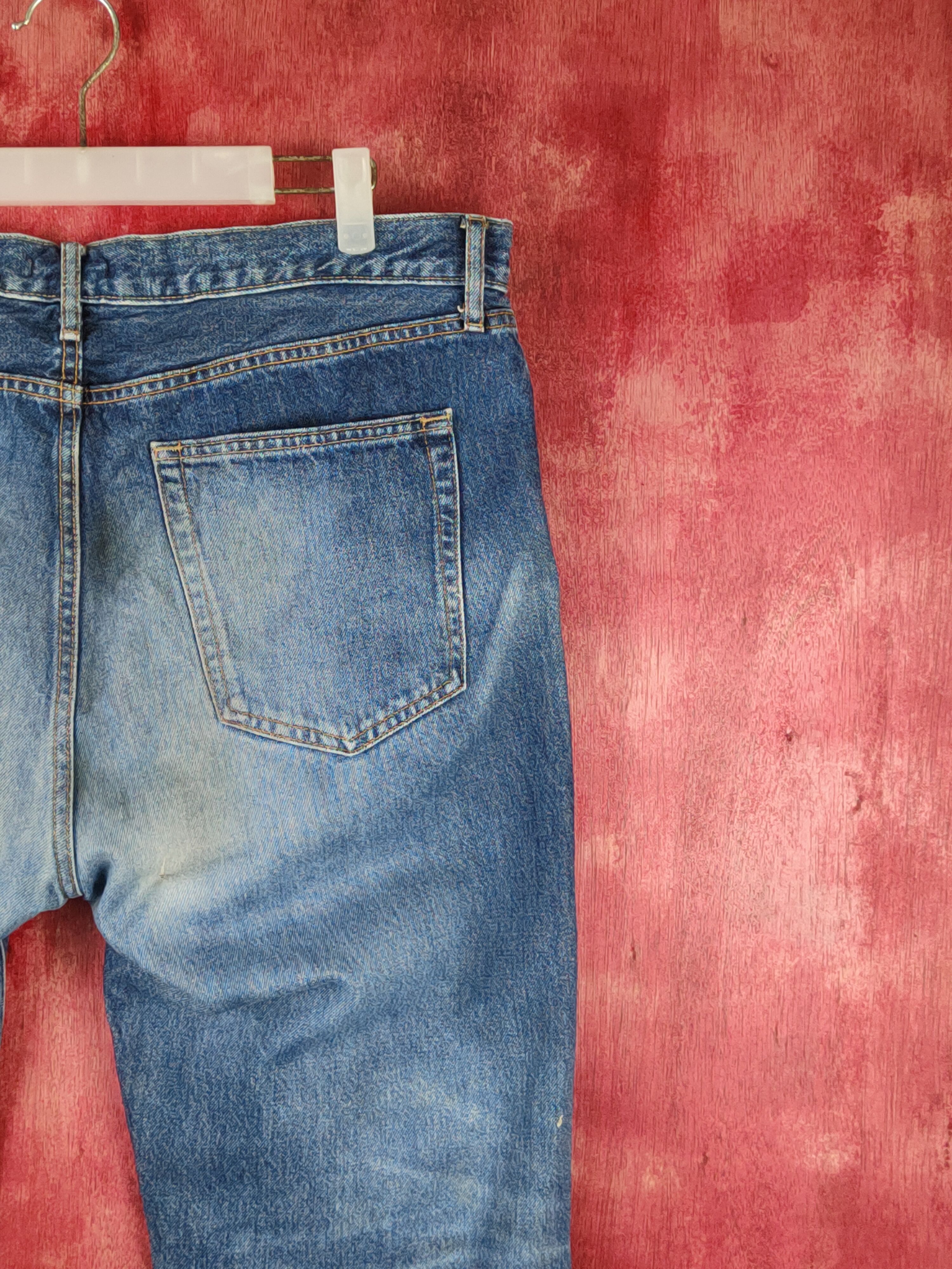 Japanese Brand Uniqlo Blue Faded Multipocket Denim #S1614 Size US 35 - 10 Thumbnail