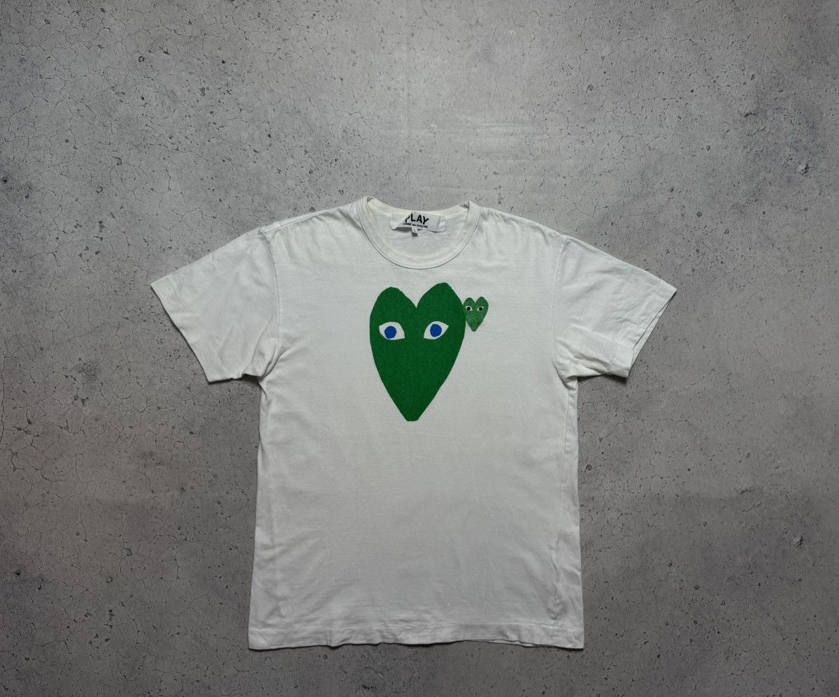 Comme des Garcons PLAY Play Comme Des Garcons Luxury Big Logo T-Shirt White Size US L / EU 52-54 / 3 - 1 Thumbnail