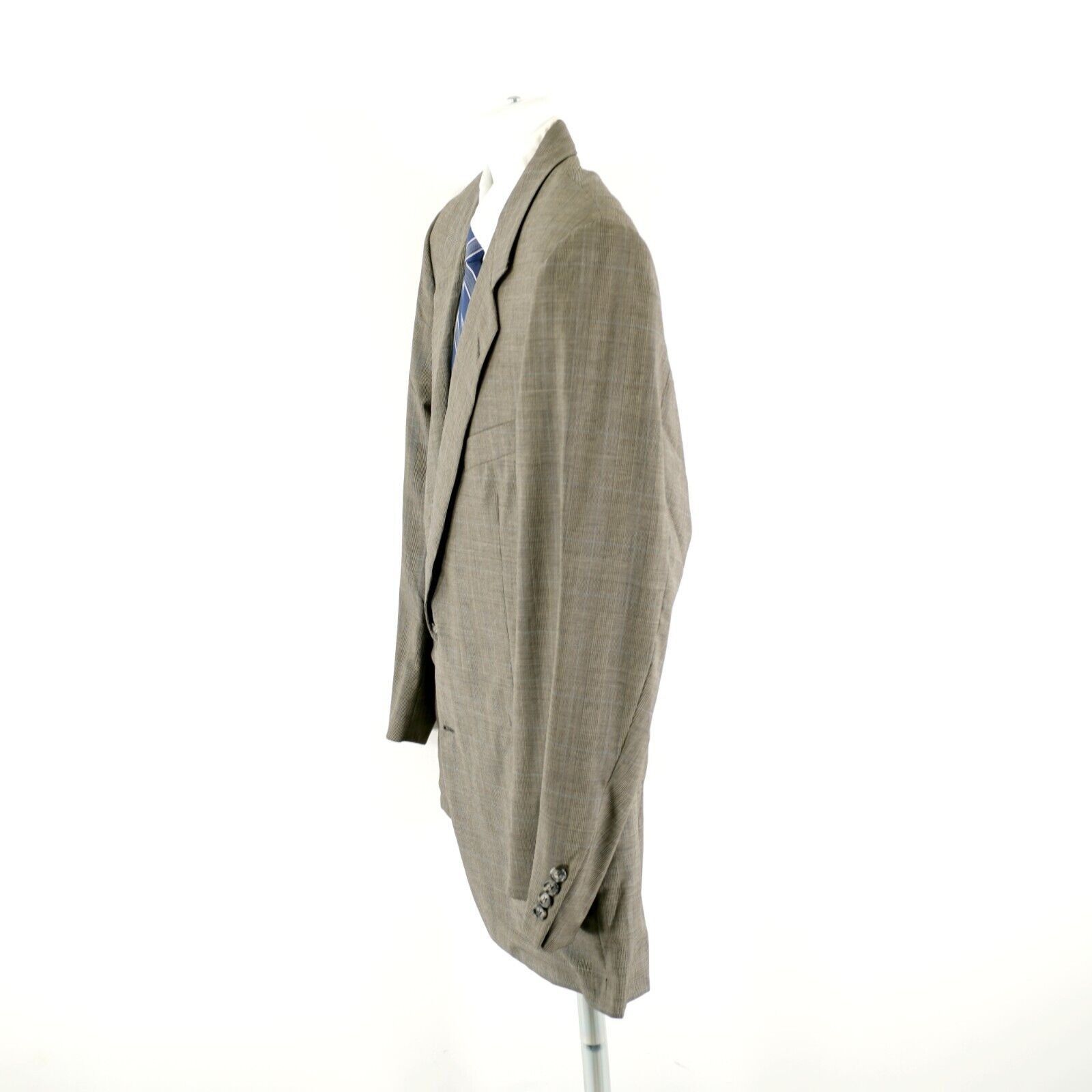 Hickey Freeman Hickey Freeman Collection Boardroom Wool Beige Glen Plaid 2 Size 42 - 7 Thumbnail