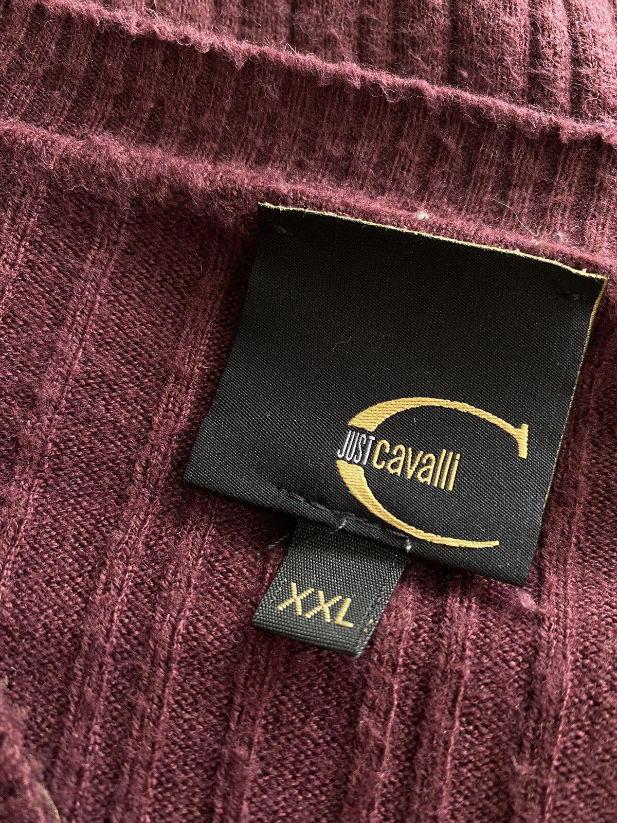 Just Cavalli Just Cavalli V-neck royal Cashmere college sweater Size US XXL / EU 58 / 5 - 3 Thumbnail