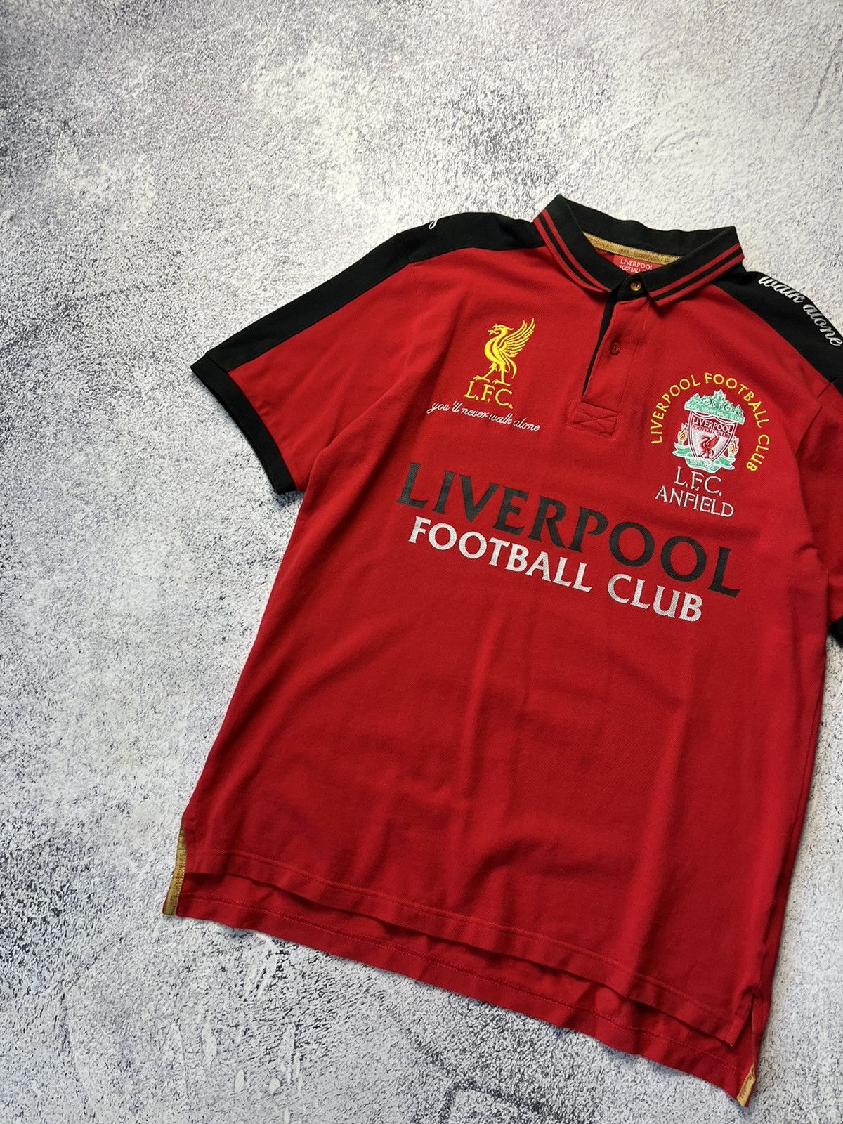 Vintage Vintage Liverpool Soccer Polo Big Logo Rare Size L Size US L / EU 52-54 / 3 - 2 Thumbnail
