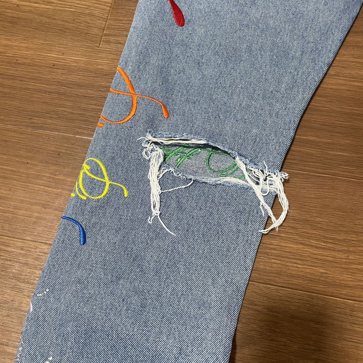Off-White Off White Ev Bravado Crystal Distressed Denim Jeans Size US 30 / EU 46 - 7 Thumbnail