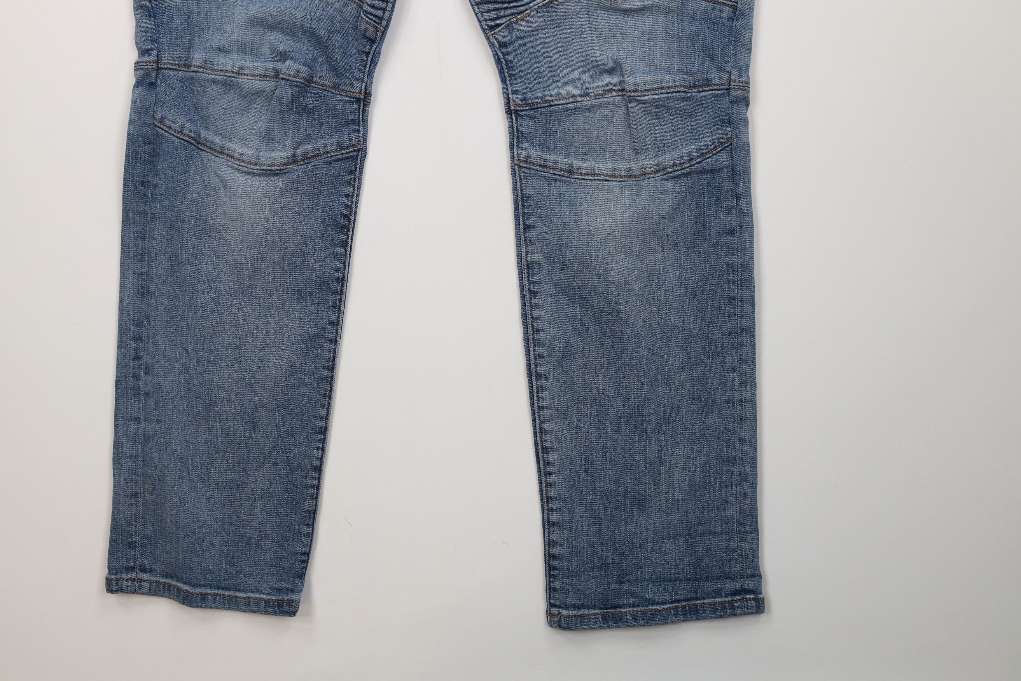 Express Express Slim Fit Skinny Leg Moto Motorcycle Denim Jeans Blue Size US 34 / EU 50 - 5 Thumbnail