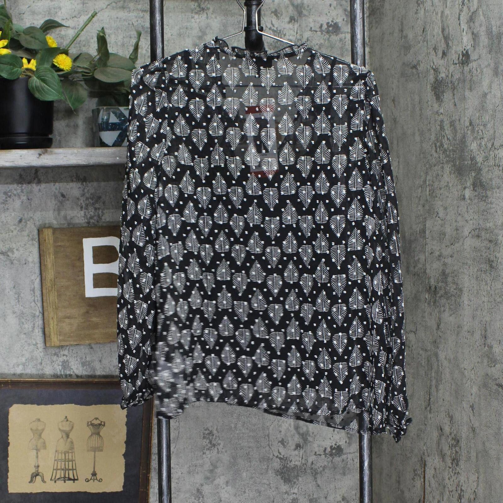 Other NWT B by Bobeau Lined Blouse Shirt Top 1793195 M Black Gray Size M / US 6-8 / IT 42-44 - 2 Thumbnail