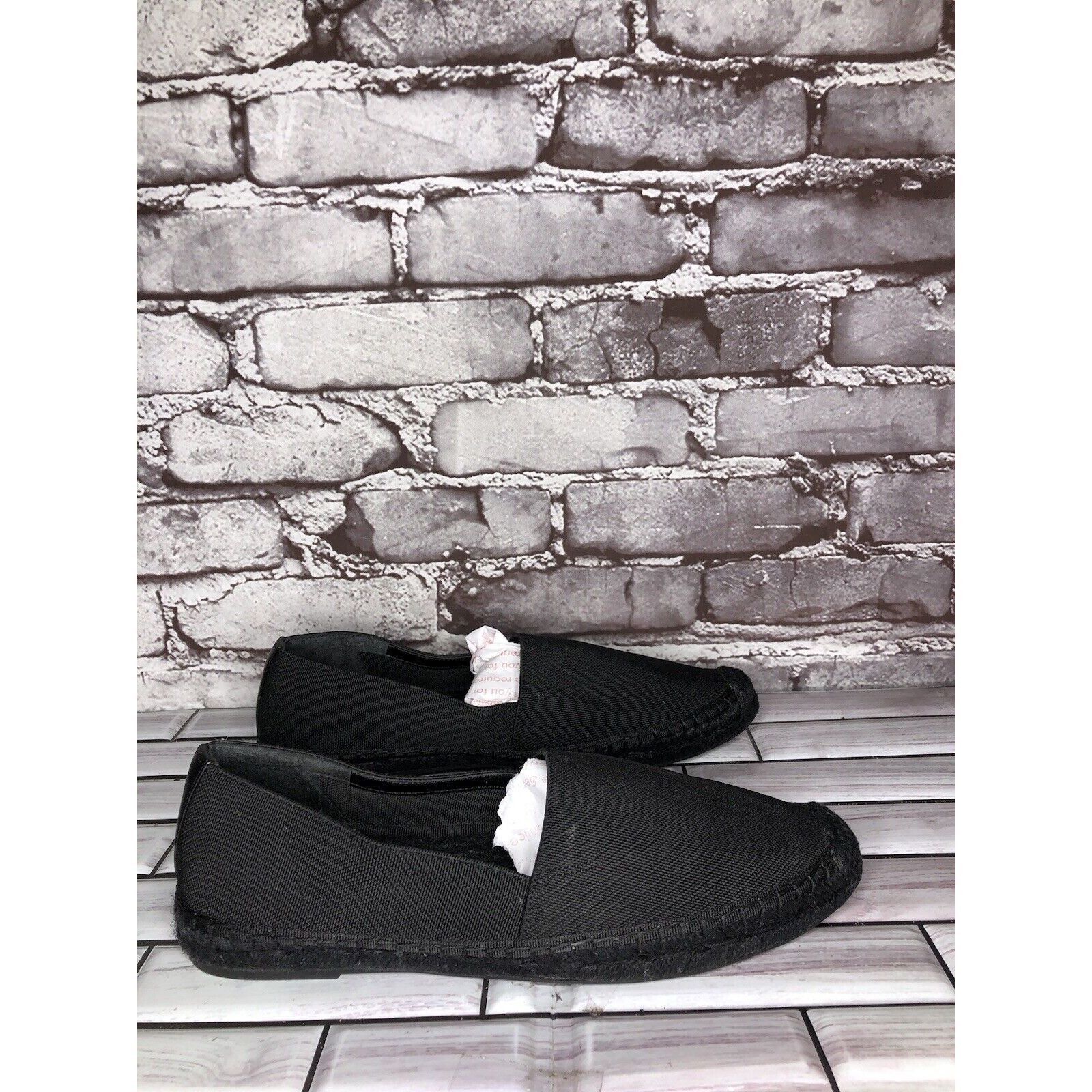 Banana Republic Banana Republic Black Canvas Fabric Slip On Espadrilles Loaf Size US 8 / IT 38 - 11 Thumbnail