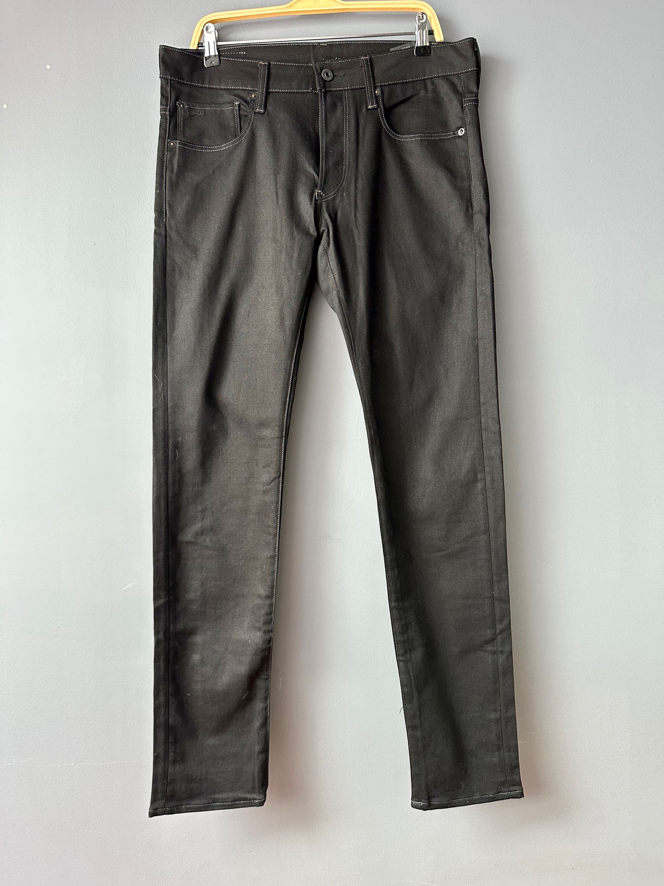 G-Star G-Star 3301 Slim Black Stretch denim jeans pants Size US 32 / EU 48 - 1 Thumbnail